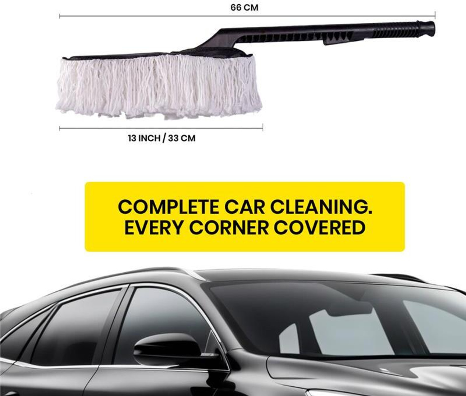 Image of Hoora Quick Clean Premium Microfiber Car Duster | Scratch-Free Dust Removal for Cars Dry Microfiber Cleaning Cloth