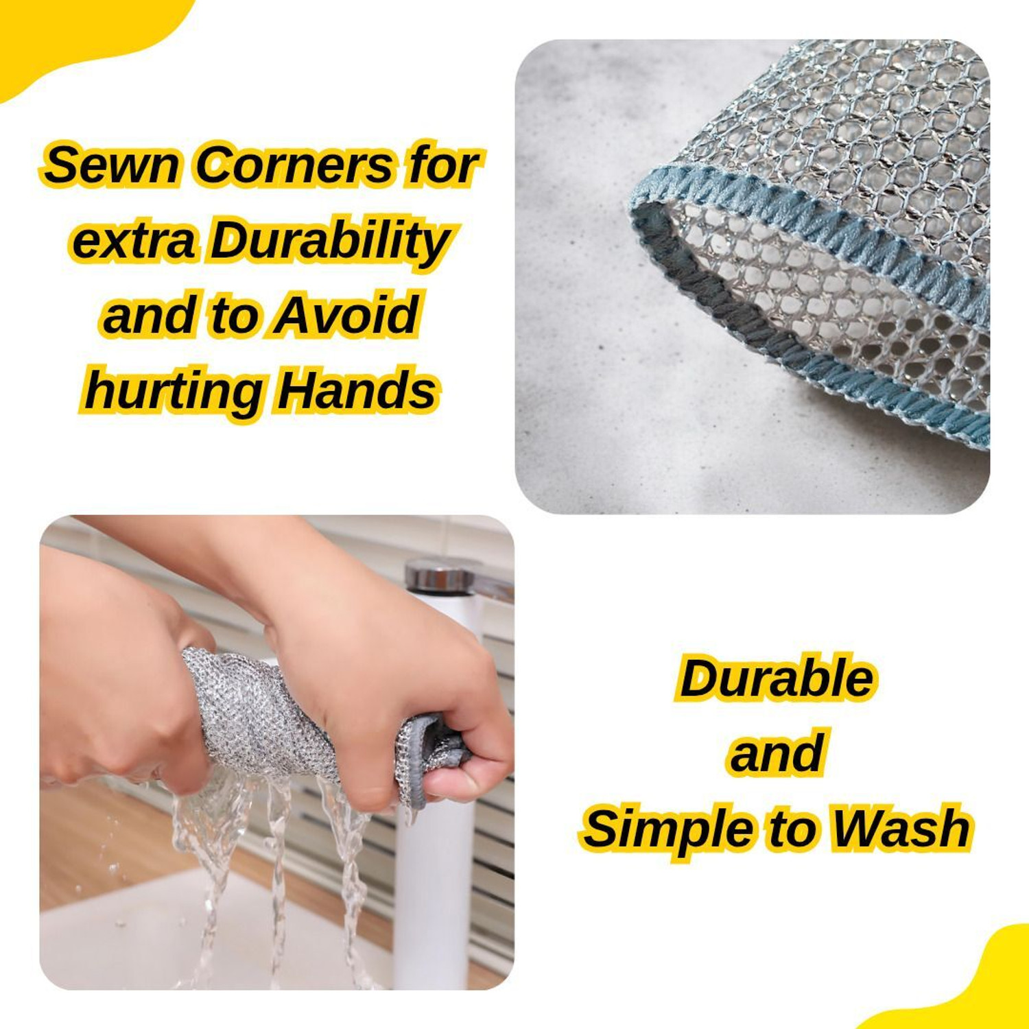 Image of Kapture tiles, utensils Stainless Steel Scrub, Scrub Pad
