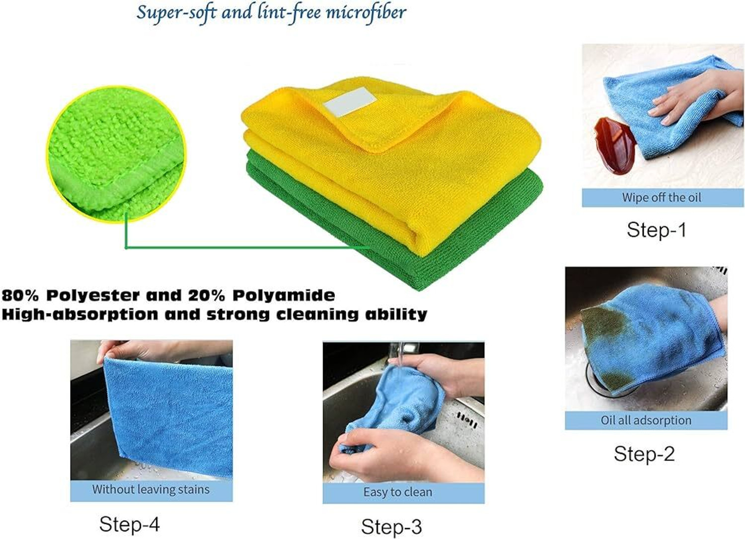 Image of Greensify MICROFIBER CLOTH05 Dry Microfiber Cleaning Cloth