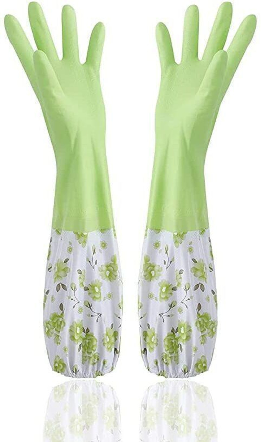 Image of Flipkart SmartBuy PVC FlockLined Long Elbow Length Gloves for Kitchen Dishwashing Winters Wet and Dry Glove