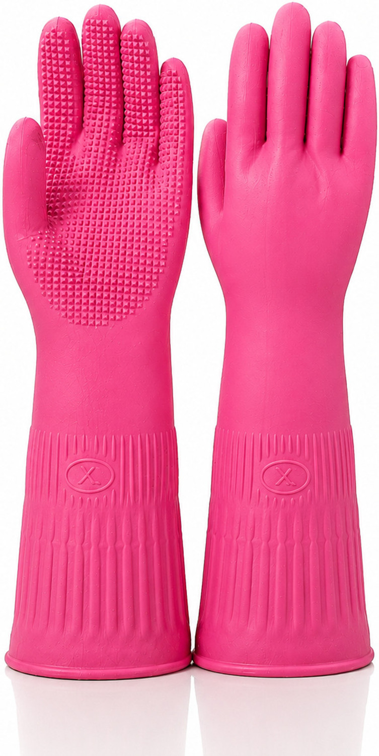 Image of Donizard Dishwashing Cleaning Gloves, Hand Gloves for Washing Utensils (1 Pair) Wet and Dry Glove