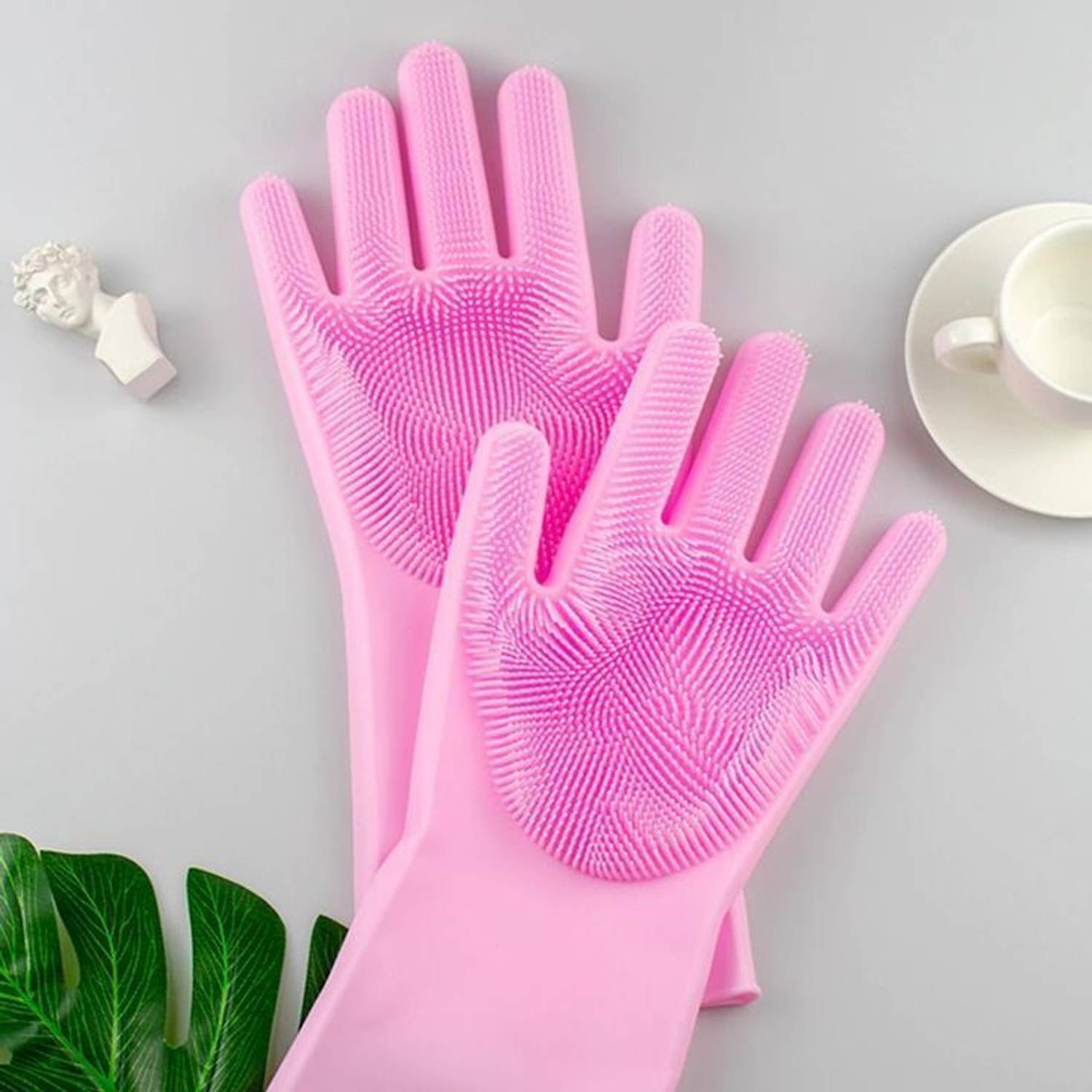 7SHIELD Silicon Hand,Washing,Cleaning,Kitchen,Dish,Soft Bristles,Pet Grooming Wet and Dry Glove