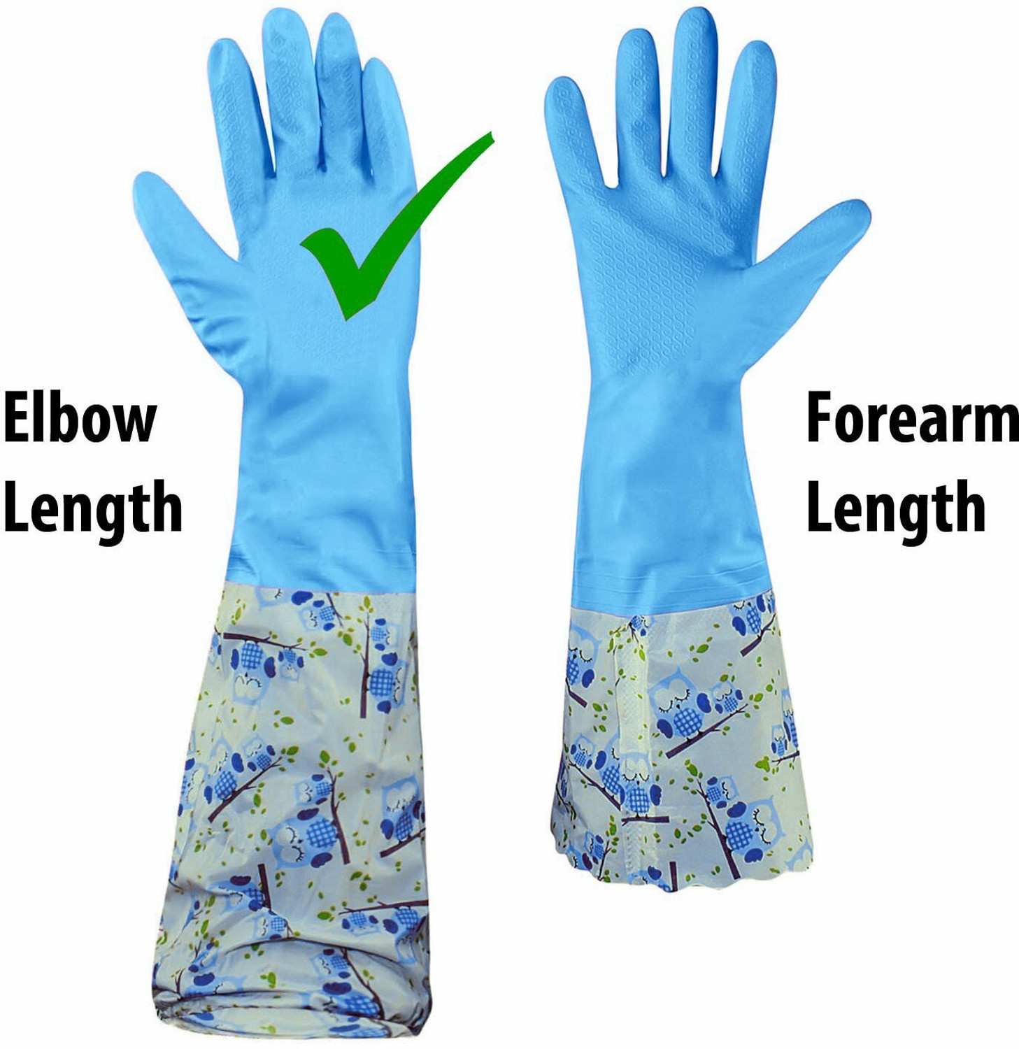 Image of MAAUVTOR Reusable Rubber Thickening Waterproof Dish Washing Household Kitchen Wet and Dry Glove Set