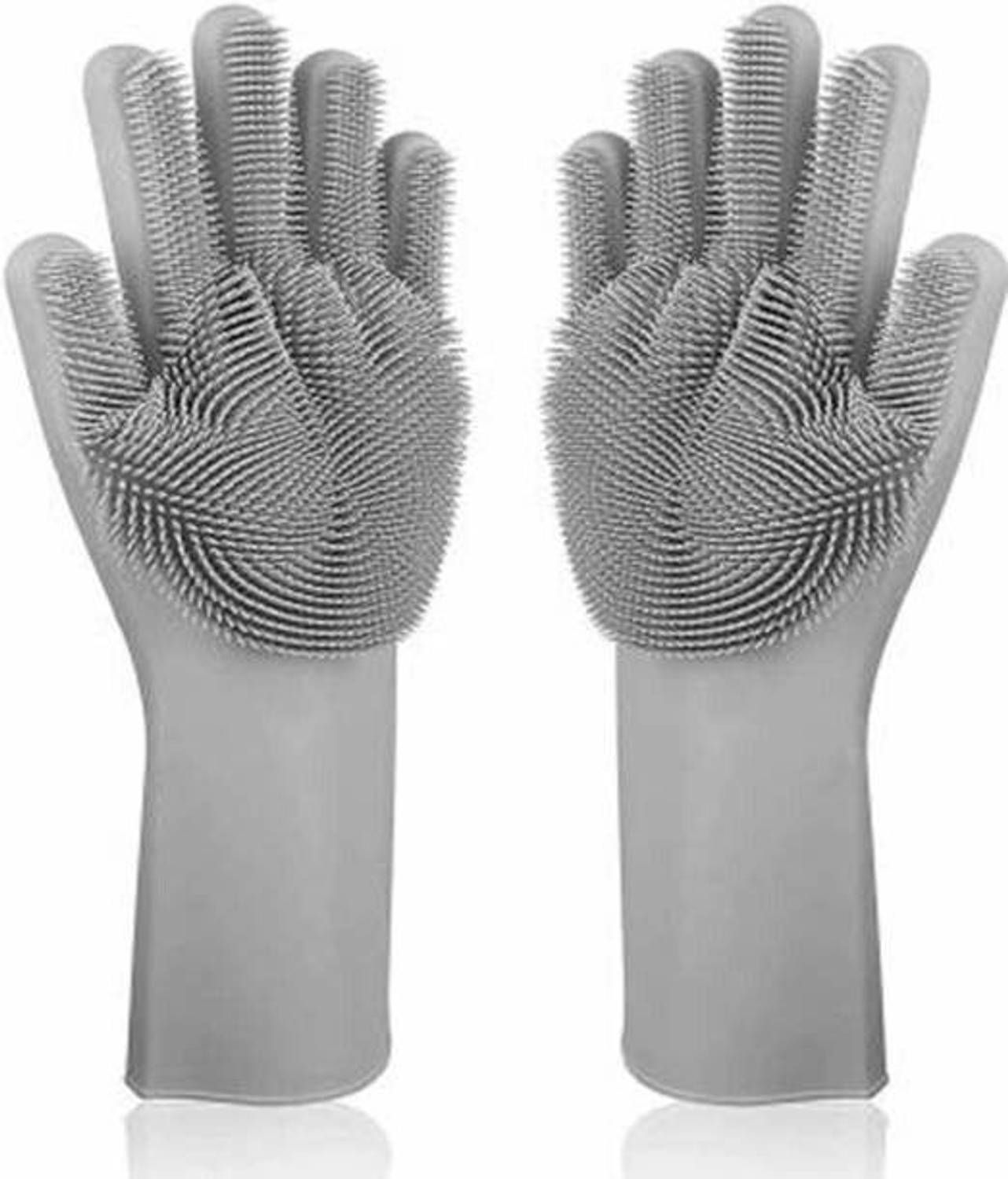 ABlue Clipper Hand Gloves For Kitchen- utensils washing gloves (Multicolour, 1 Pair) Wet and Dry Glove