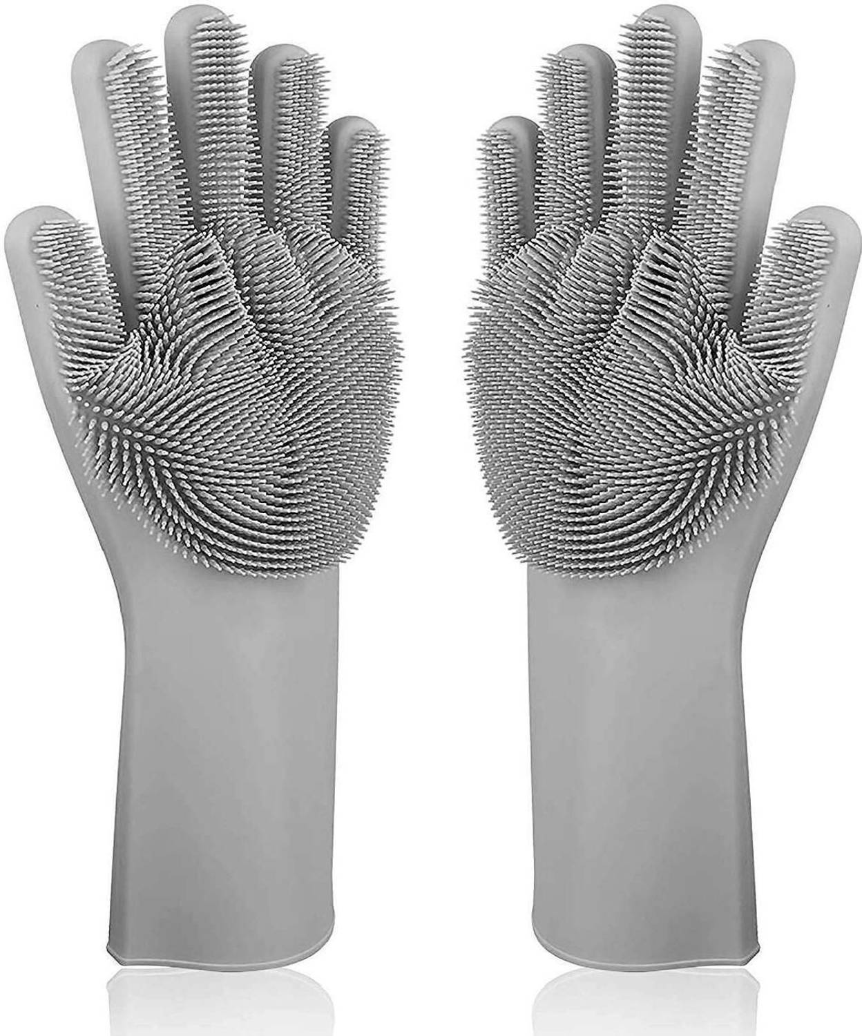 ABlue Clipper Scrubbing Silicone Gloves Household Safety Wash Scrubber 048 Wet and Dry Glove