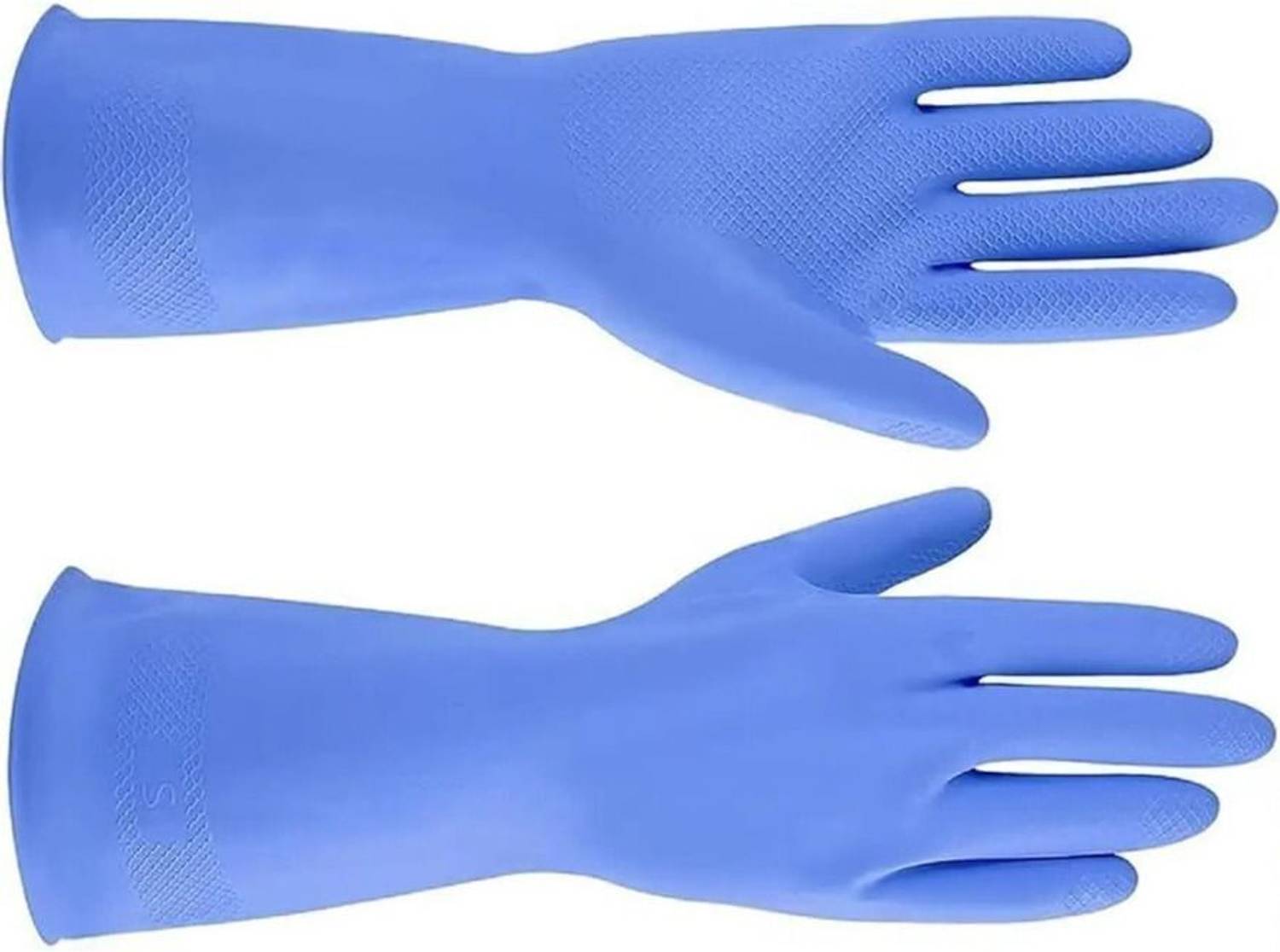 7SHIELD Long Sleeve Rubber Gloves – Extra Protection Cleaning Gloves Wet and Dry Disposable Glove