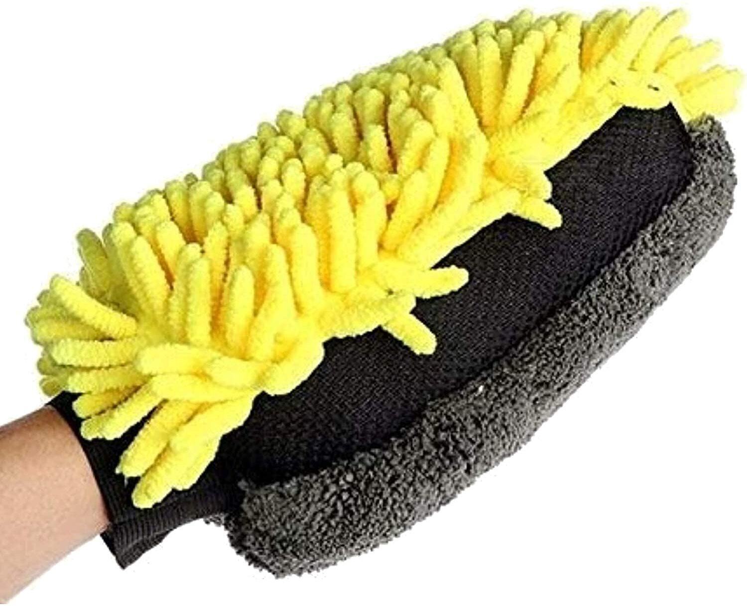 Image of QNJL Waterproof Mitt Multipurpose Car Cleaning Microfiber Glove Wet and Dry Glove