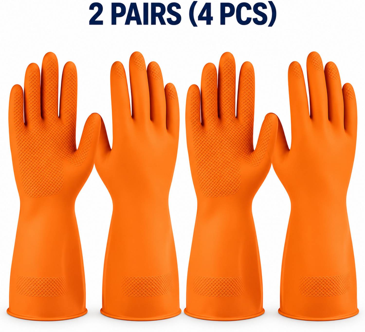 7SHIELD Premium Latex Cleaning Gloves for Kitchen Use Wet and Dry Disposable Glove Set
