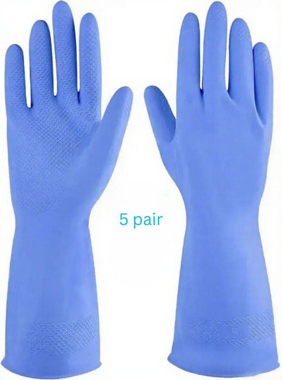 7SHIELD Kitchen & Bathroom Cleaning Rubber Gloves Wet and Dry Disposable Glove Set