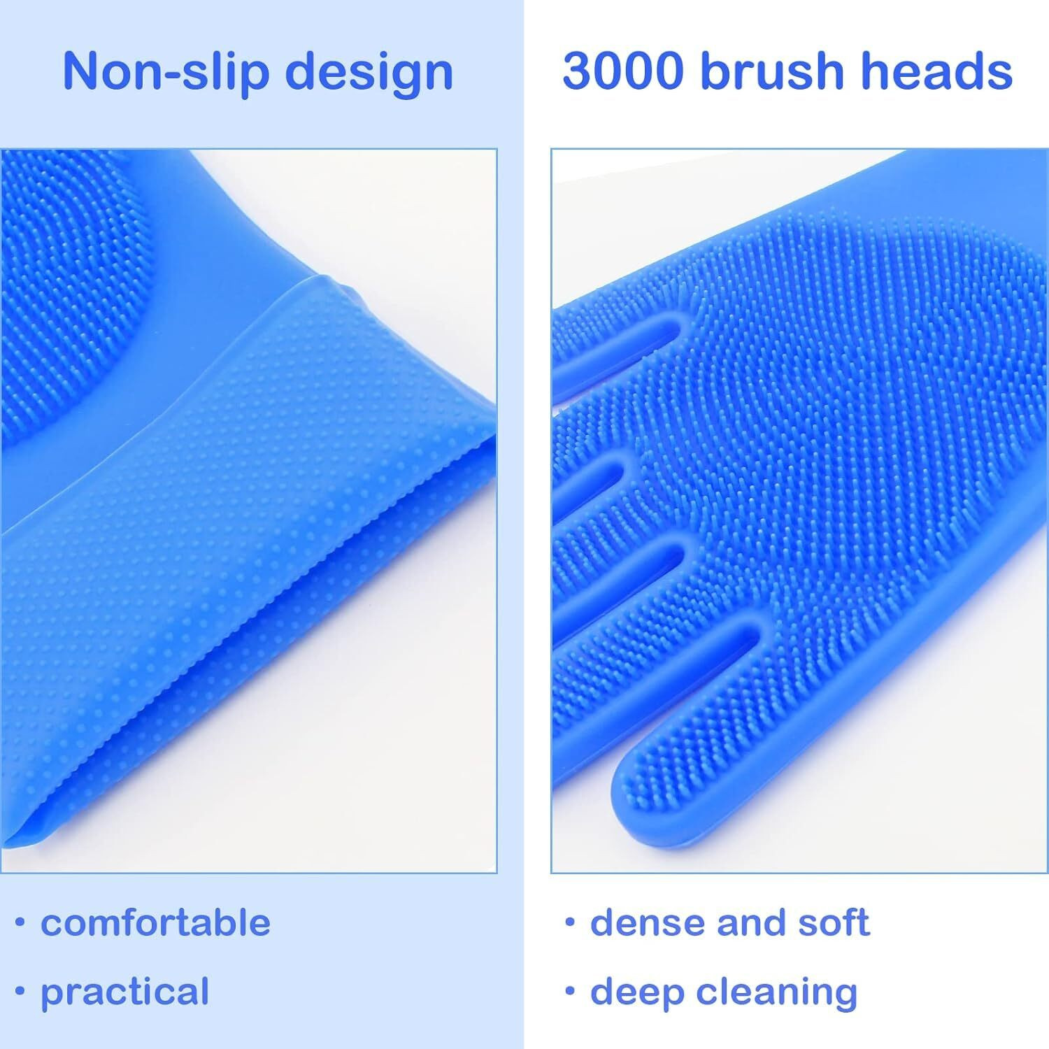 Image of starkyte Premium Silicone Scrubber Cleaning Gloves Dry Glove Set