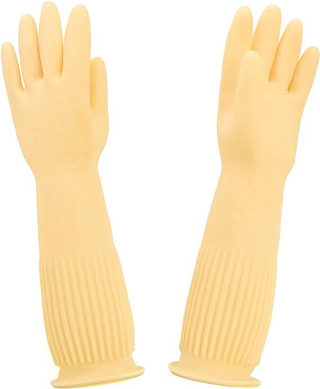 ALWAFLI Hand Gloves For Washing Utensils Dishwashing Gloves Kitchen Cleaning Long Sleeve Latex Safety Gloves