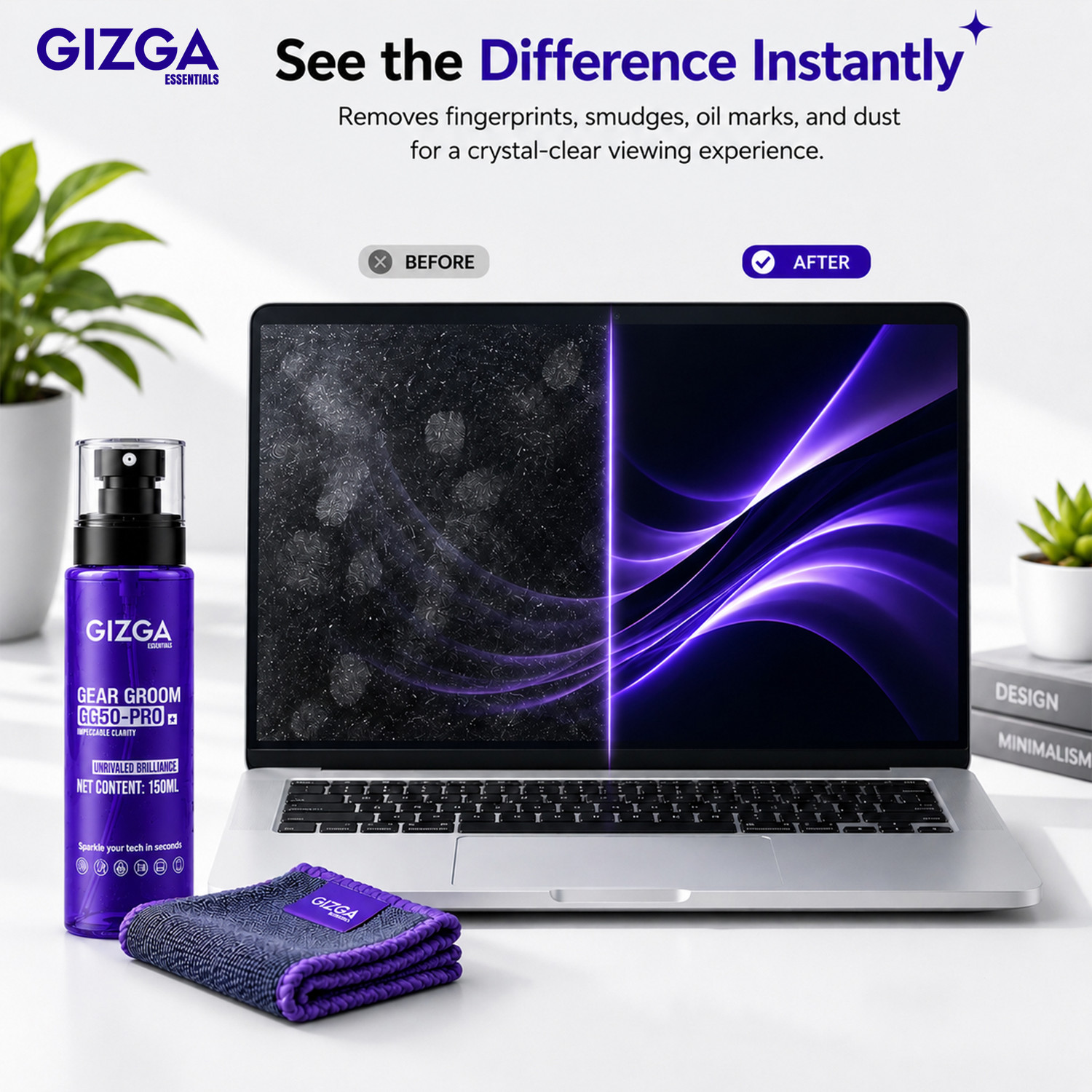 Image of Gizga Essentials 3 in 1 Professional Cleaning Kit for Mobile etc. for Mobiles, Laptops, Computers