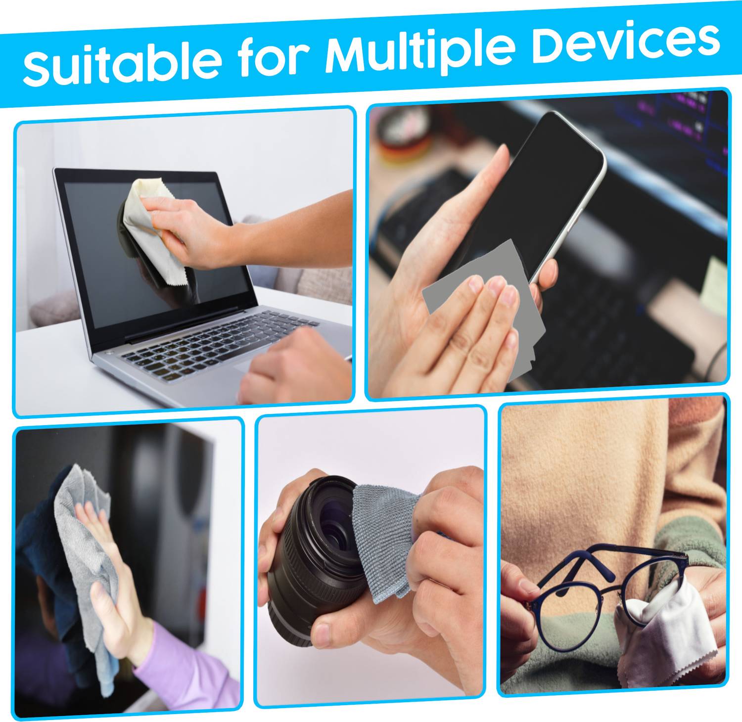 QUICLEAN Screen & Lens Cleaner 500 ml with Microfiber Cloth - Image 4