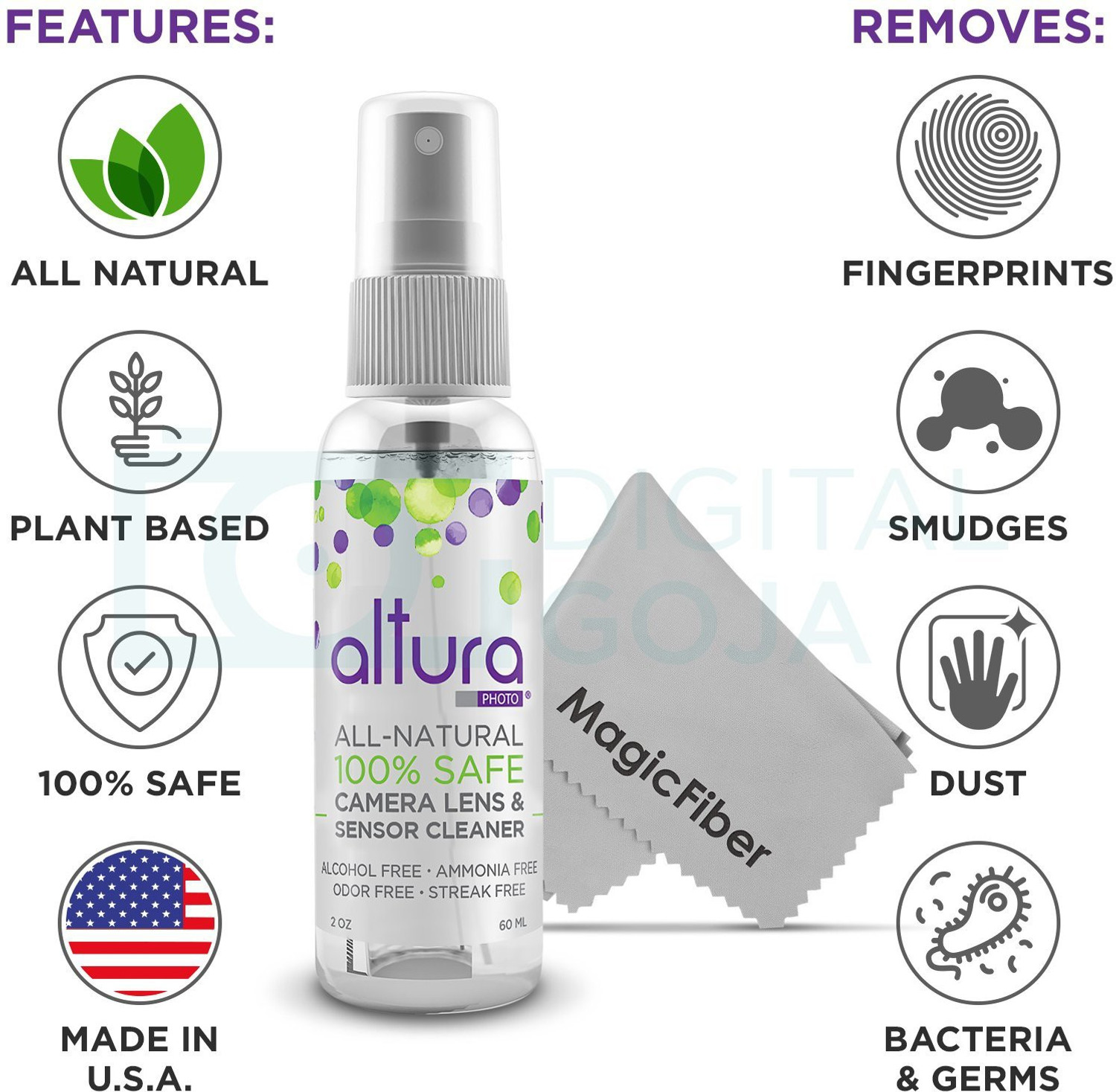 Image of Altura Photo Professional Cleaning Kit for DSLR Cameras and Sensors Bundle for Mobiles