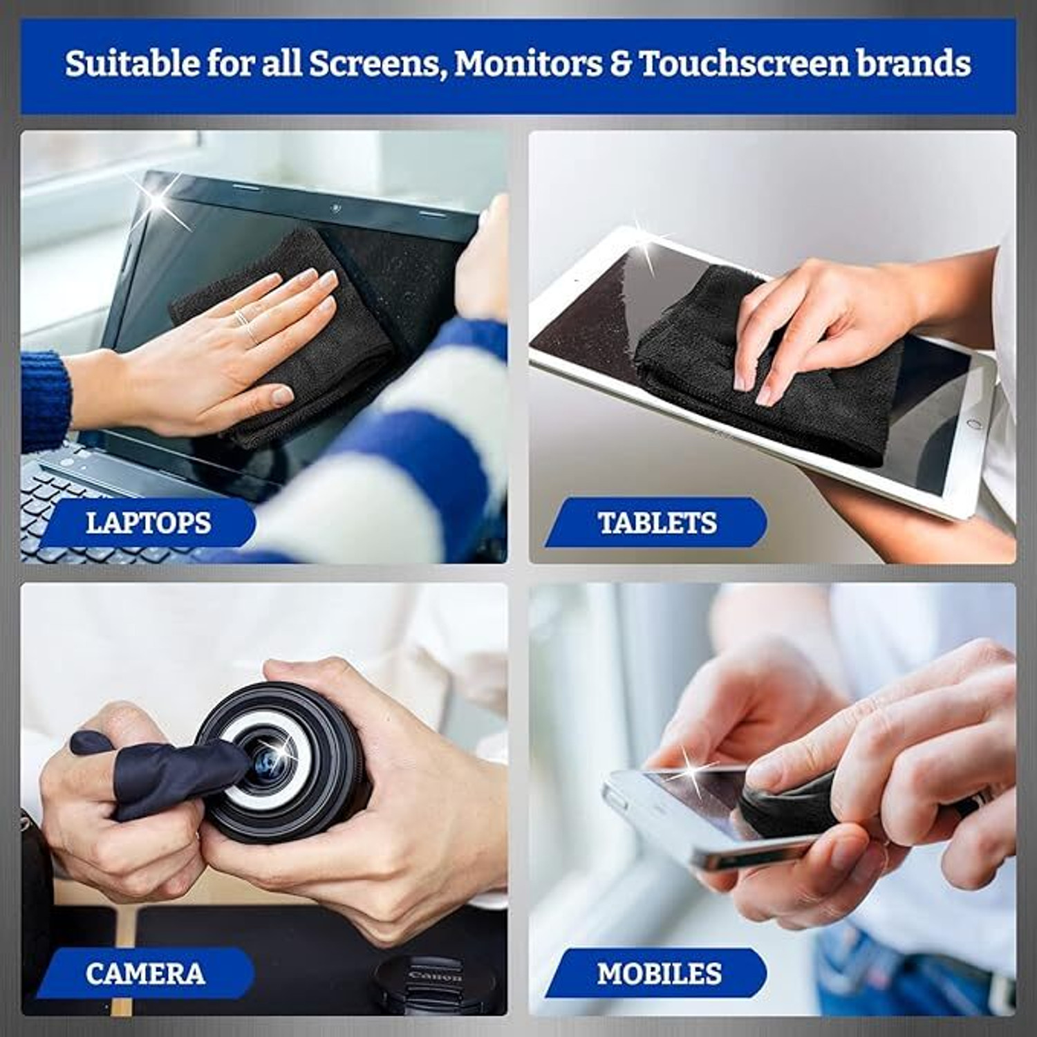 Image of SANEHA Cleaning Gel for Mobile, Laptop, Computer & iPad Screens - Pack of 4 x 100ml for Laptops, Computers