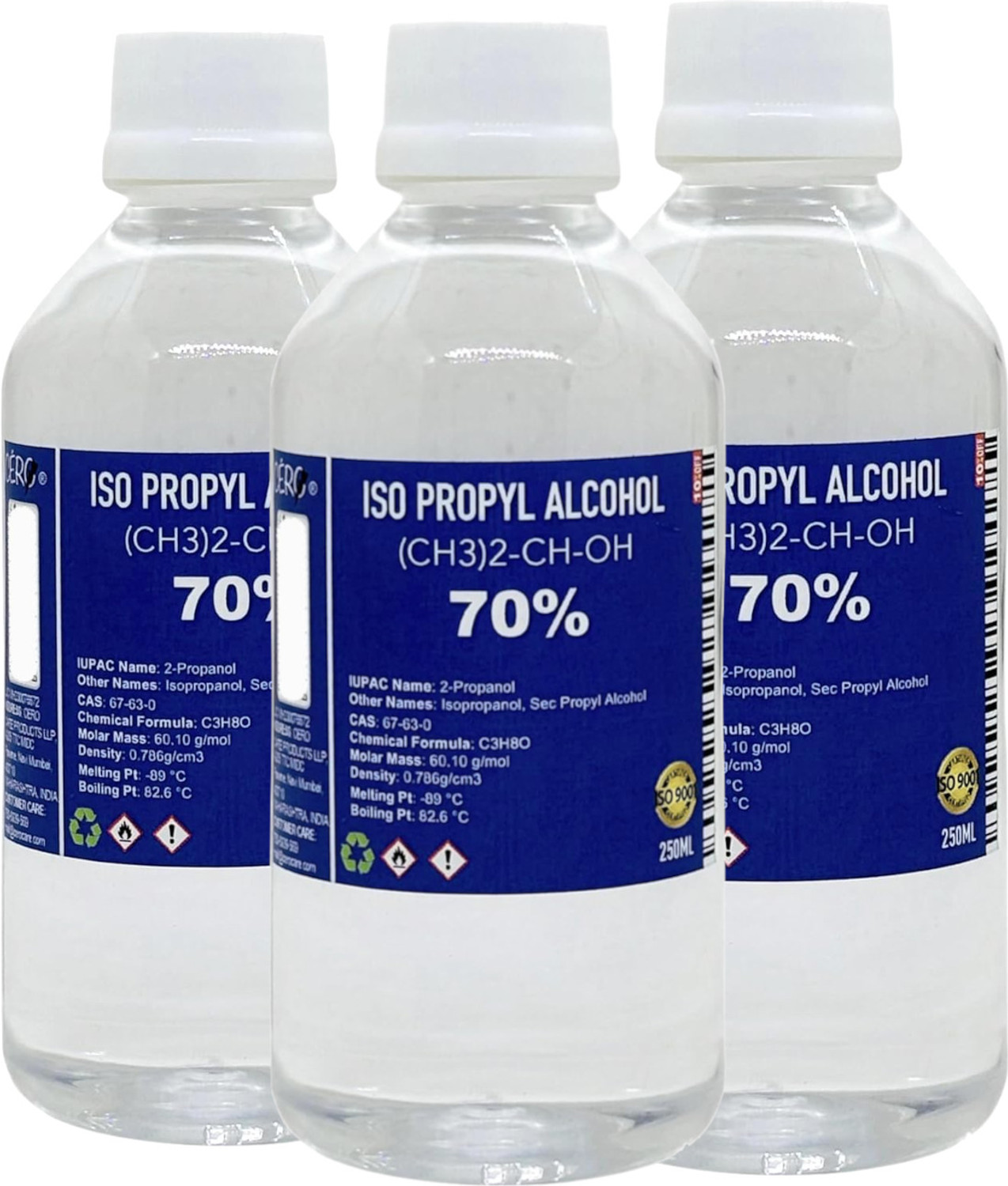 Image of CERO High-Purity Isopropyl Alcohol (IPA) for Cleaning, Rubbing & Disinfecting 250MLX3 for Computers, Laptops, Mobiles