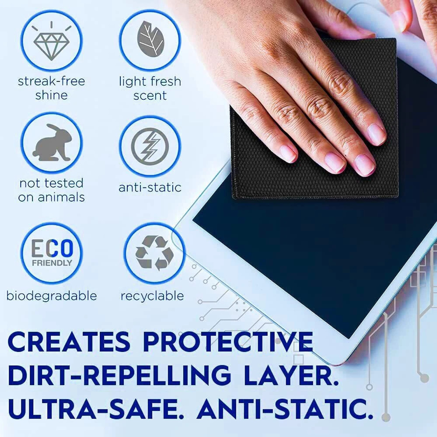 Image of VRPRIME 500ML Laptop Cleaning Kit Screen Cleaner With Large Microfibre Cloth for Computers, Laptops, Mobiles