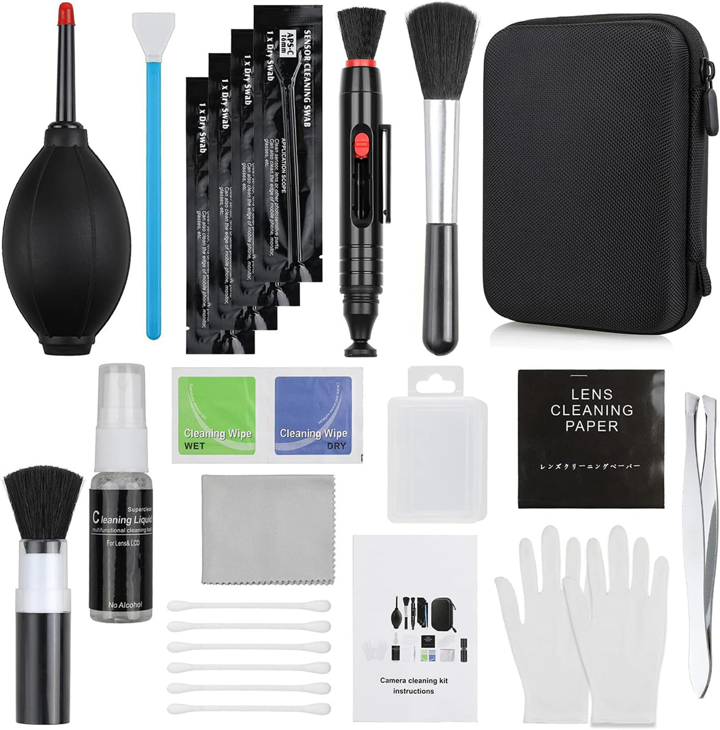 Image of Zomei 14 in 1 Camera Cleaning Kit with Storage Case for Lenses Monitors and Consoles for Computers