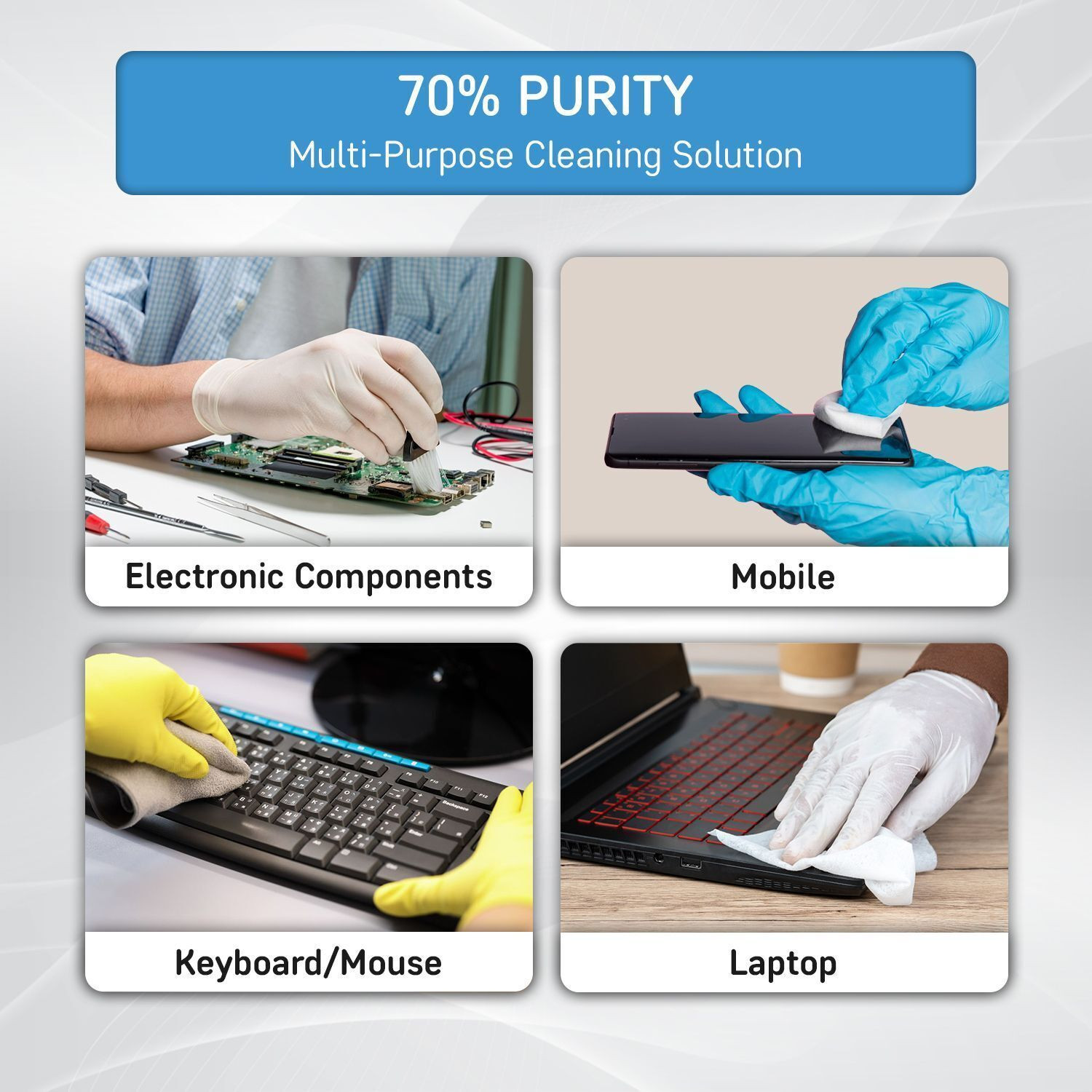 Image of QUARANT 70% Isopropyl Alcohol (IPA) for Cleaning, Rubbing & Disinfecting for Computers
