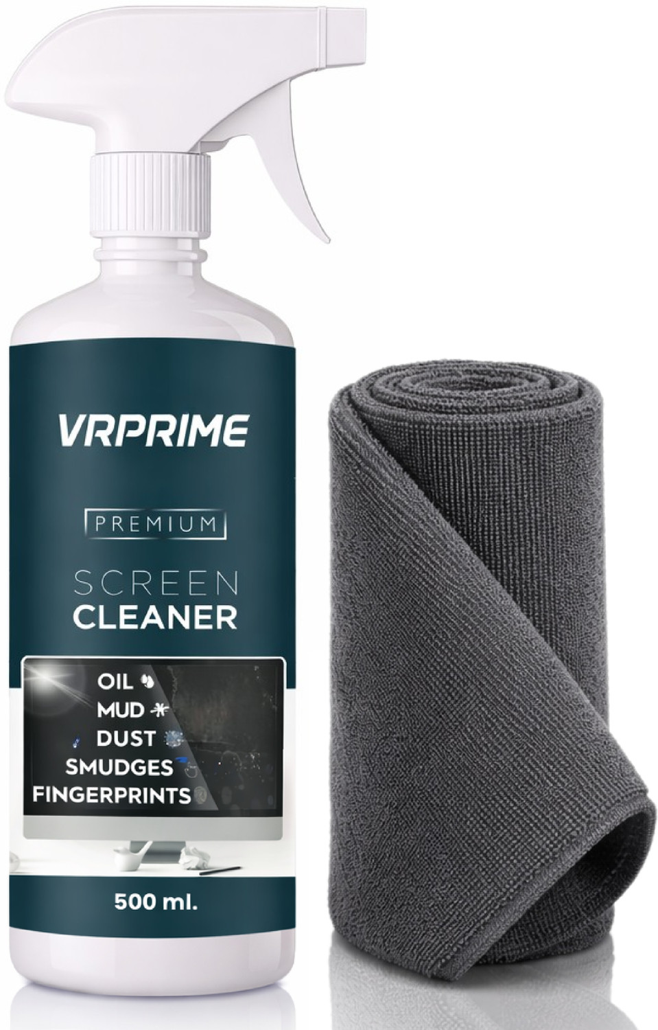 Image of VRPRIME Premium Screen Cleaning Spray with Microfiber Cloth for Laptops, TVs & Mobiles for Computers, Laptops, Mobiles