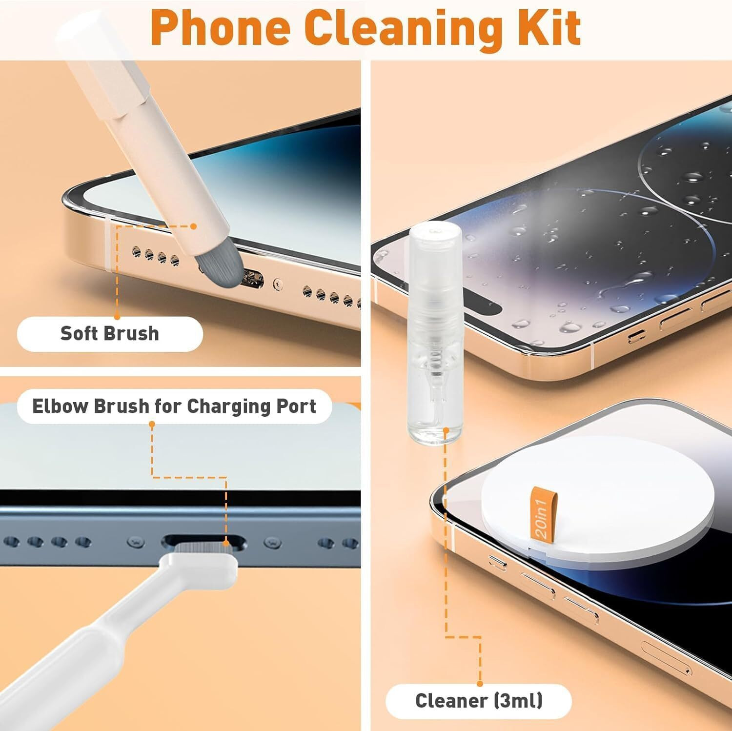 Image of sounce 20in1 Cleaning kit With 20 Multipurpose Cleaning Accessories for Laptops, Computers, Mobiles