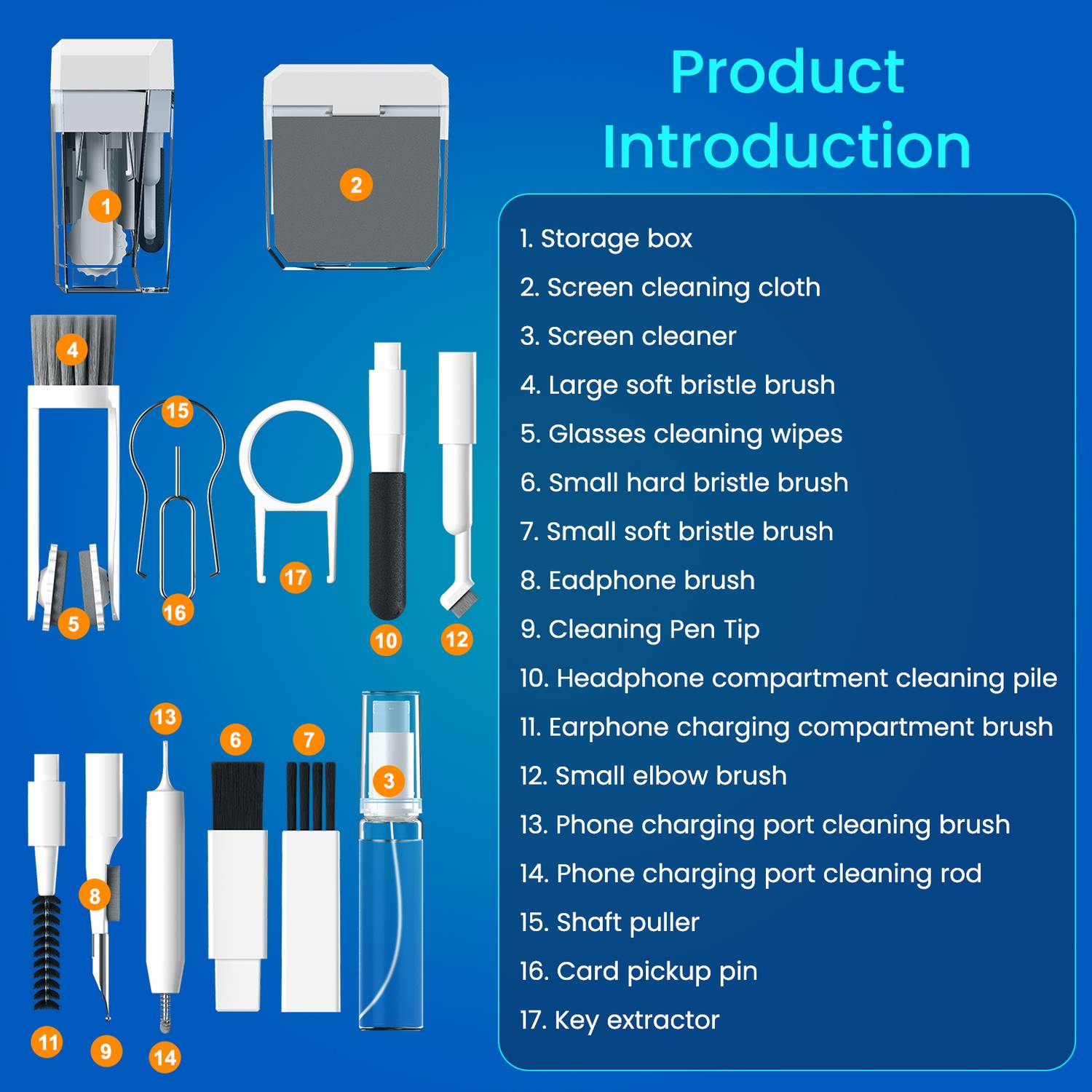 Portronics Clean One 16 in 1 Multipurpose Cleaning Kit - Image 5