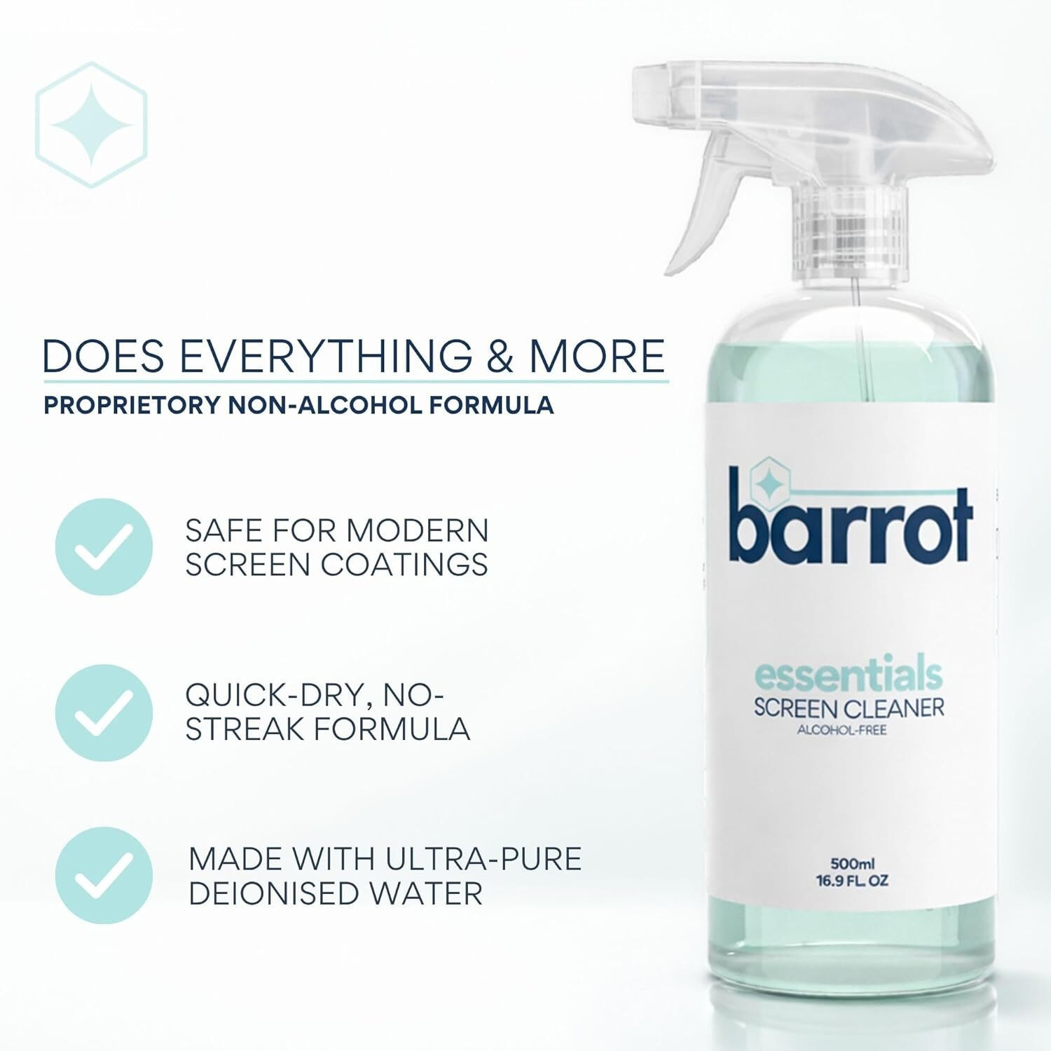 Image of BARROT TV & Laptop Screen Cleaner Kit (500ml) for Laptops, Computers