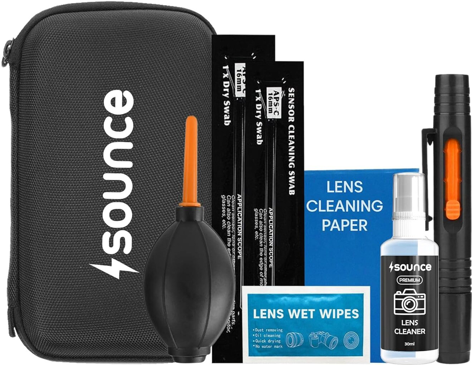Image of sounce 8-in-1 Camera Cleaning Kit for DSLR, Mirrorless & Screens for Computers, Gaming, Laptops, Mobiles