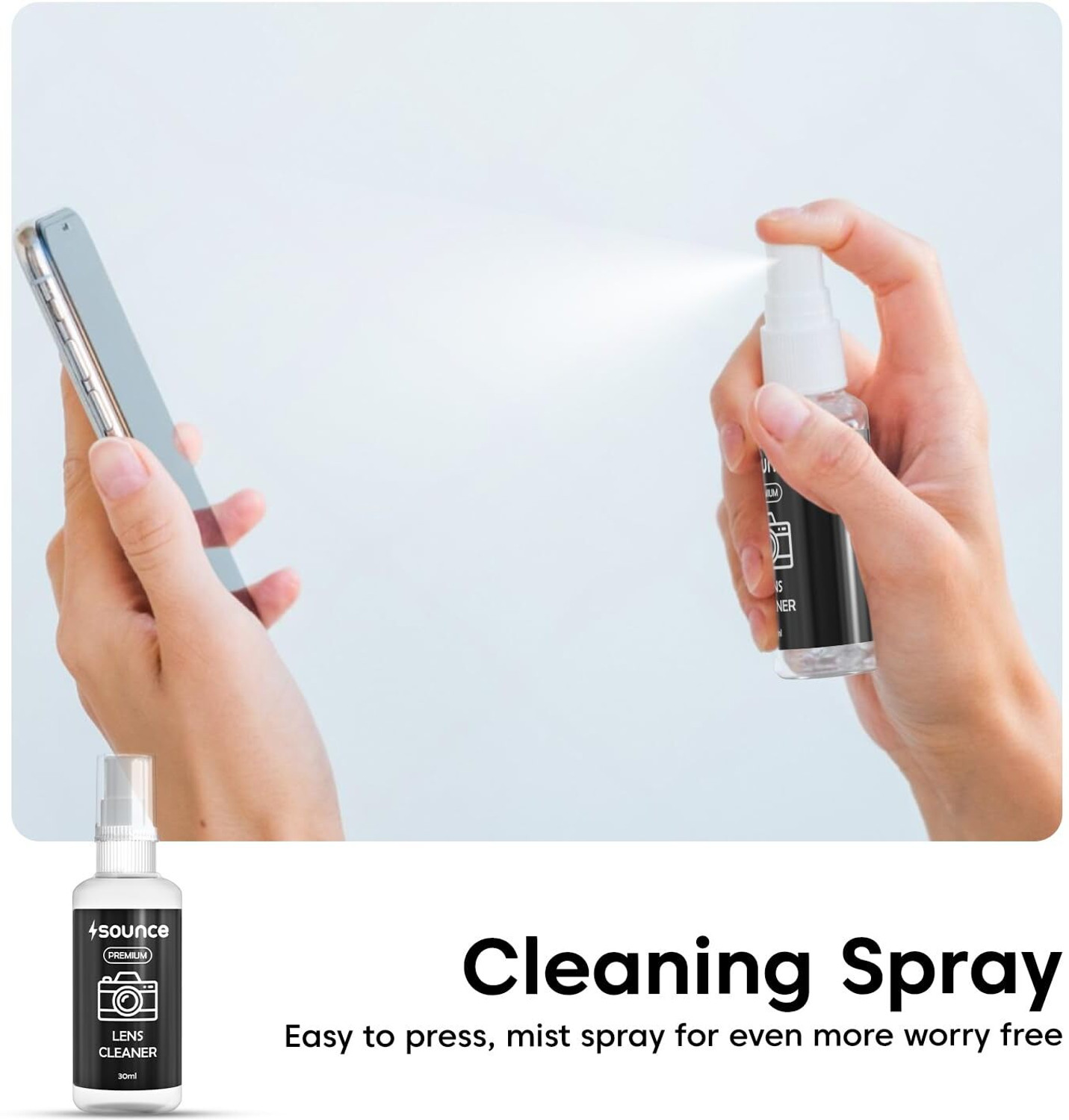 Image of sounce 8-in-1 Camera Cleaning Kit for DSLR, Mirrorless & Screens for Computers, Gaming, Laptops, Mobiles