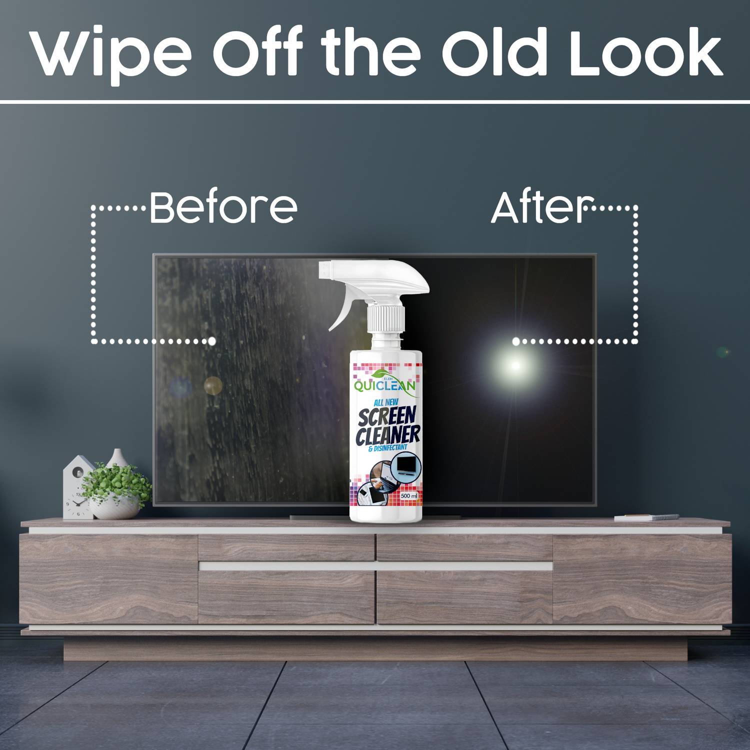 QUICLEAN Screen & Lens Cleaner 500 ml with Microfiber Cloth - Image 5