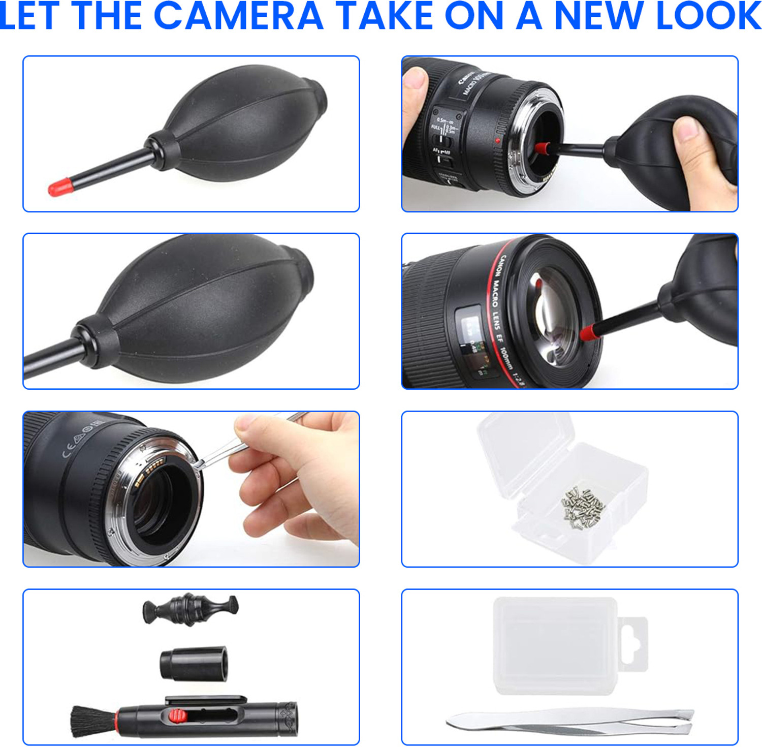 Image of Zomei 14 in 1 Camera Cleaning Kit with Storage Case for Lenses Monitors and Consoles for Computers