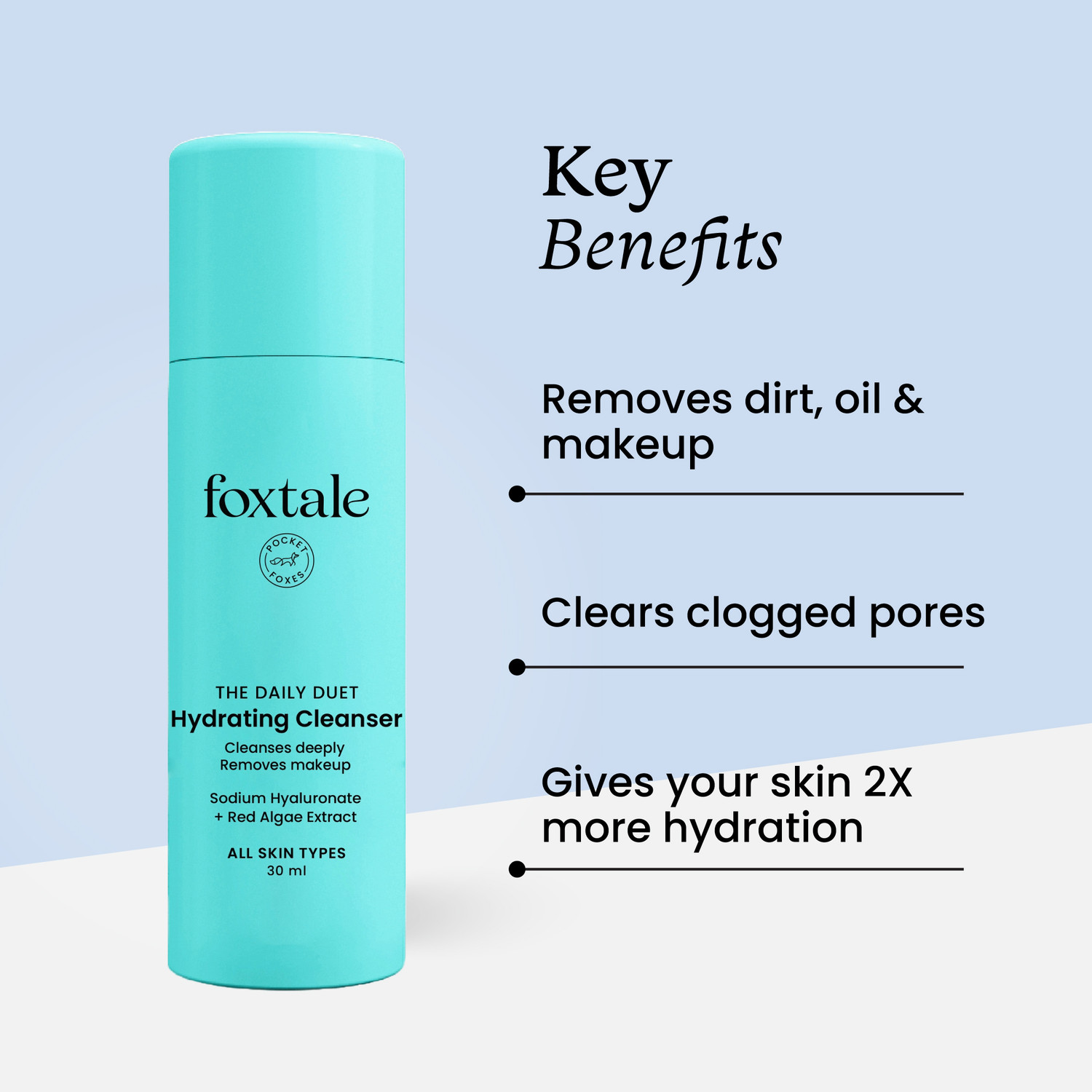 Image of Foxtale Gentle Hydrating with Hyaluronic Acid & Red Algae Extract Face Wash