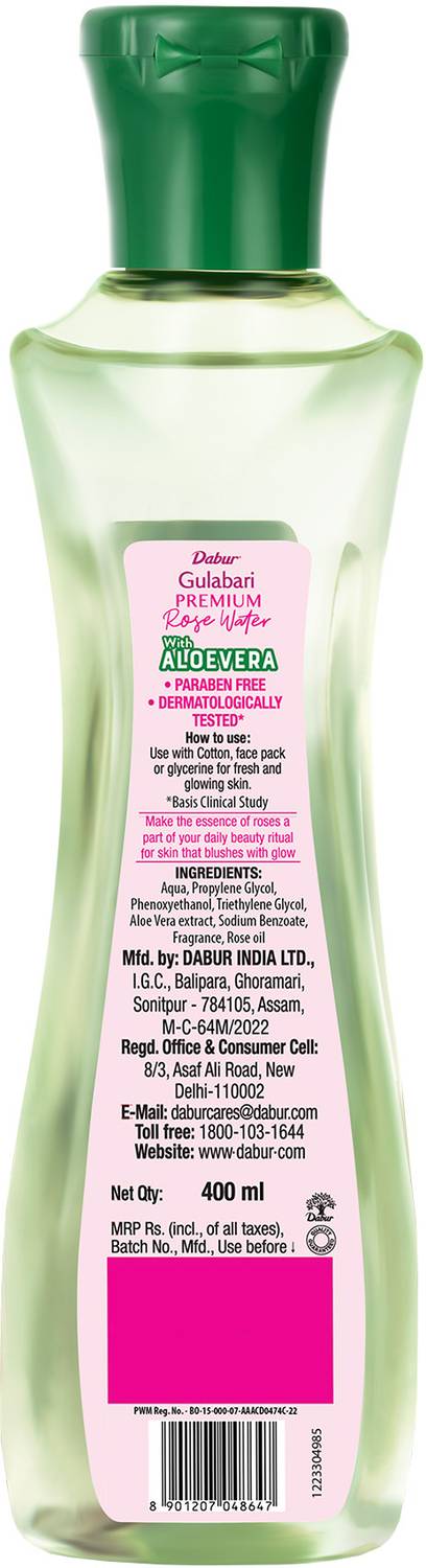 Dabur Gulabari Rose Water with Aloe Vera - Image 2