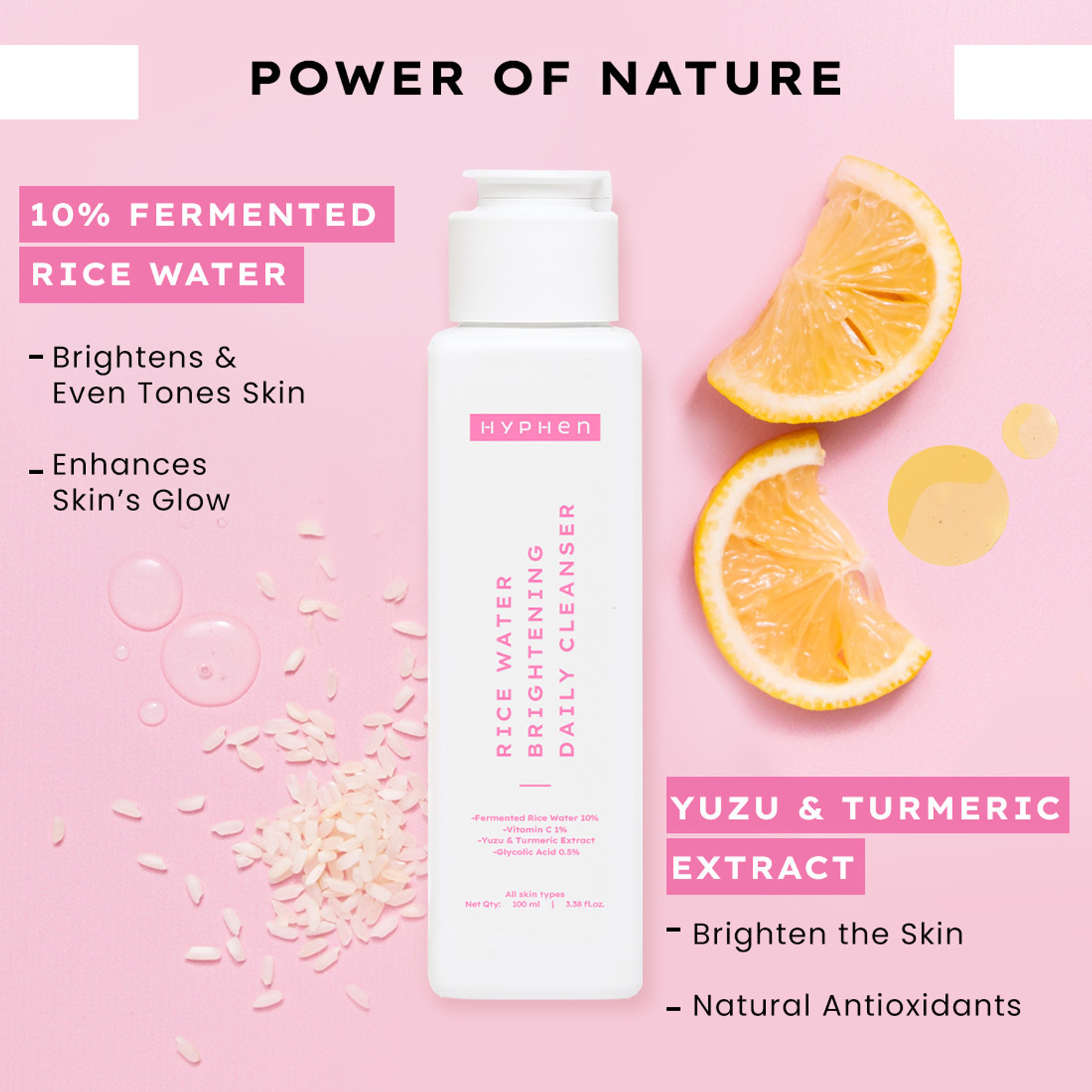 Image of HYPHEN Rice Water Brightening Daily Cleanser Face Wash