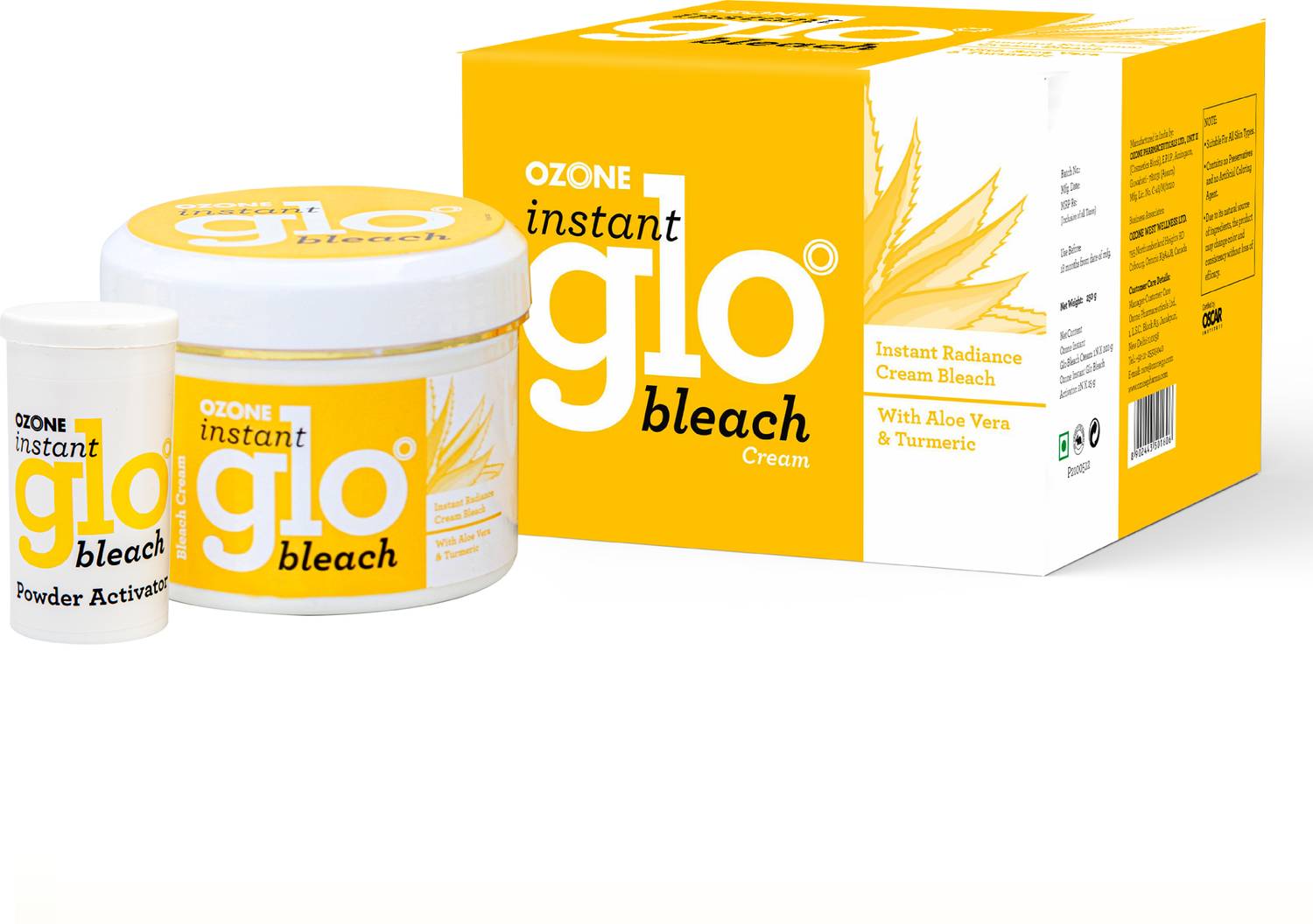 OZONE Instant Glo Bleach with the Goodness of Aloe Vera & Turmeric - Image 1
