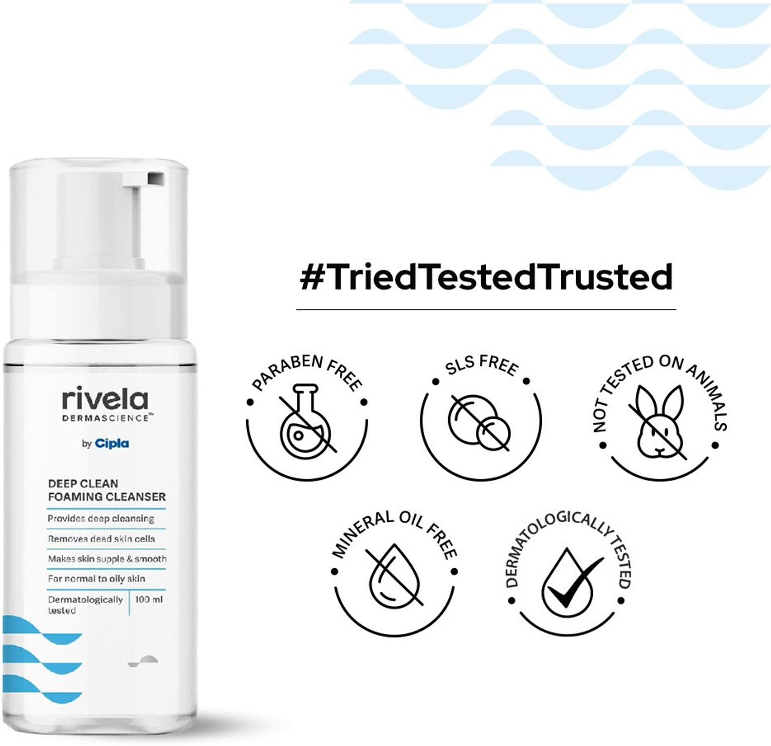 Image of Rivela Dermascience by la Deep Clean Foaming Cleanser | Provides deep cleansing Face Wash