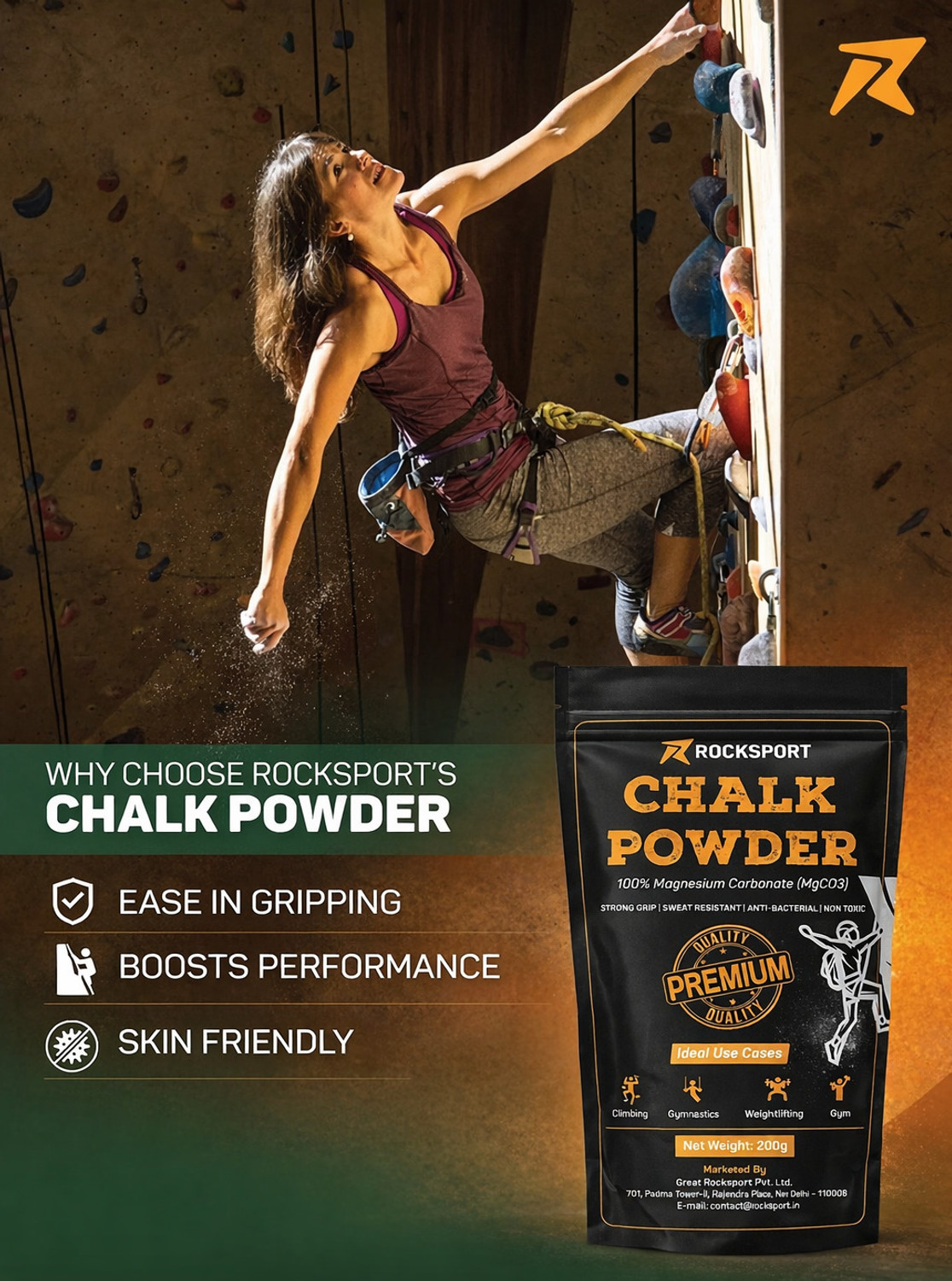 Image of Rocksport 200 g Climbing Chalk