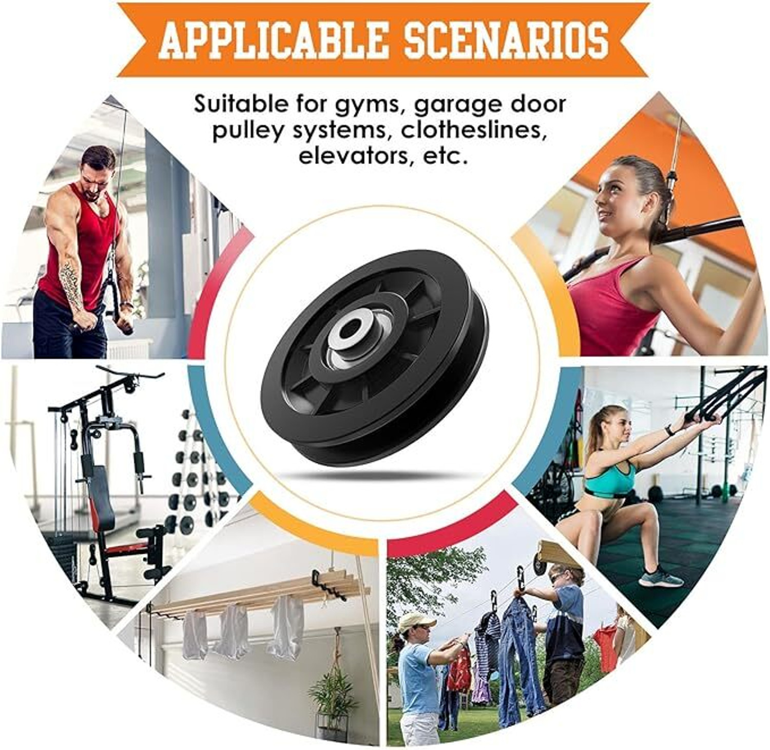 Image of ABSSports Nylon Fitness Exercise Machine Attachments Gym Pulley Multi-training Bar