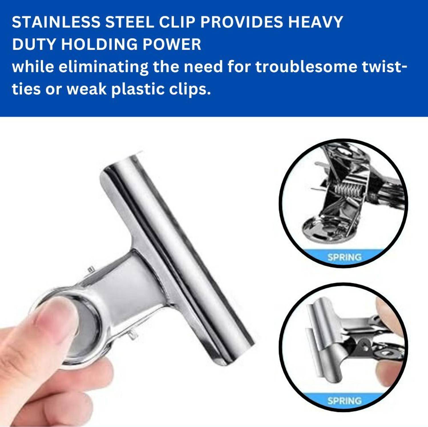 Hitech Sales 12 63 mm Stainless Steel Round Binder Clips - Image 4
