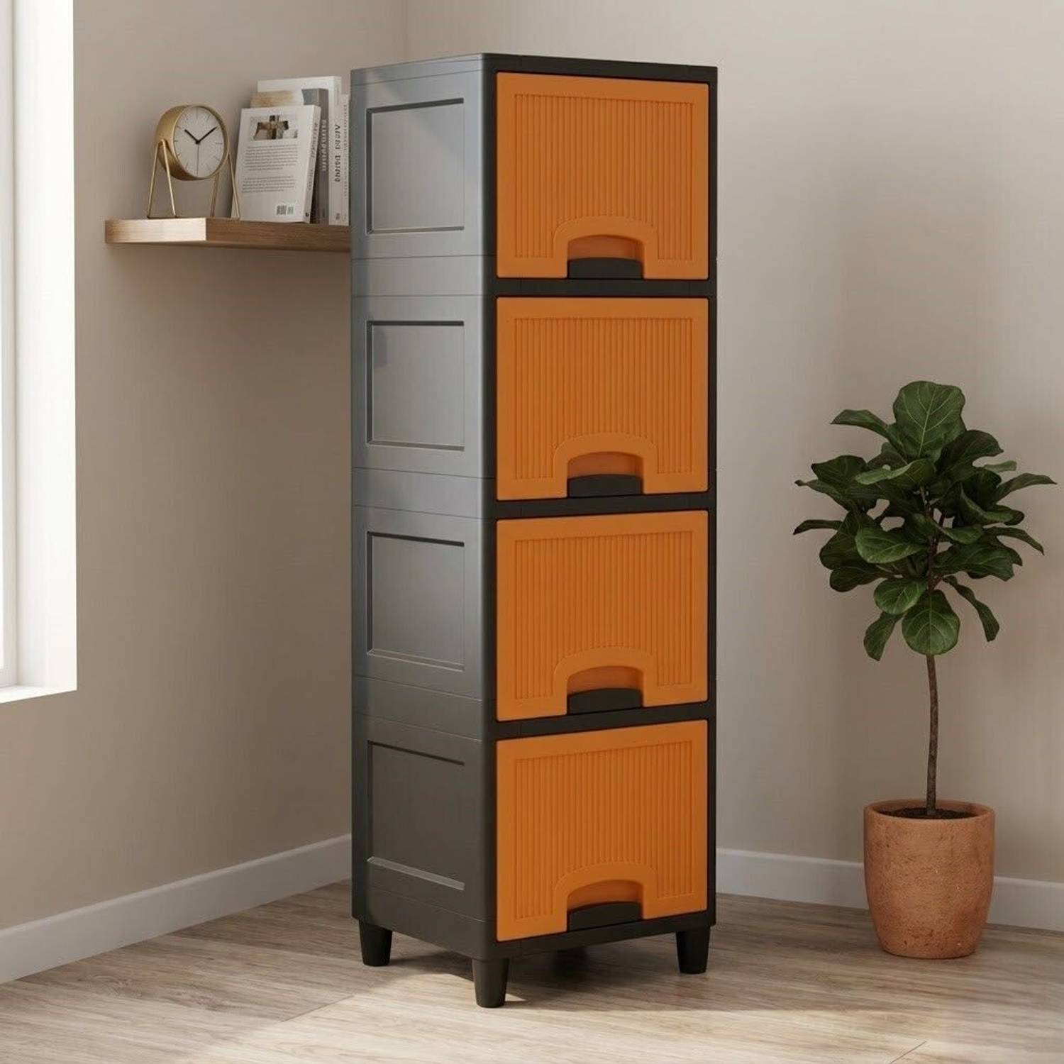 MAXTID Multi Layer Wardrobe Cabinet with Pull-Out Drawers Drawer ... more