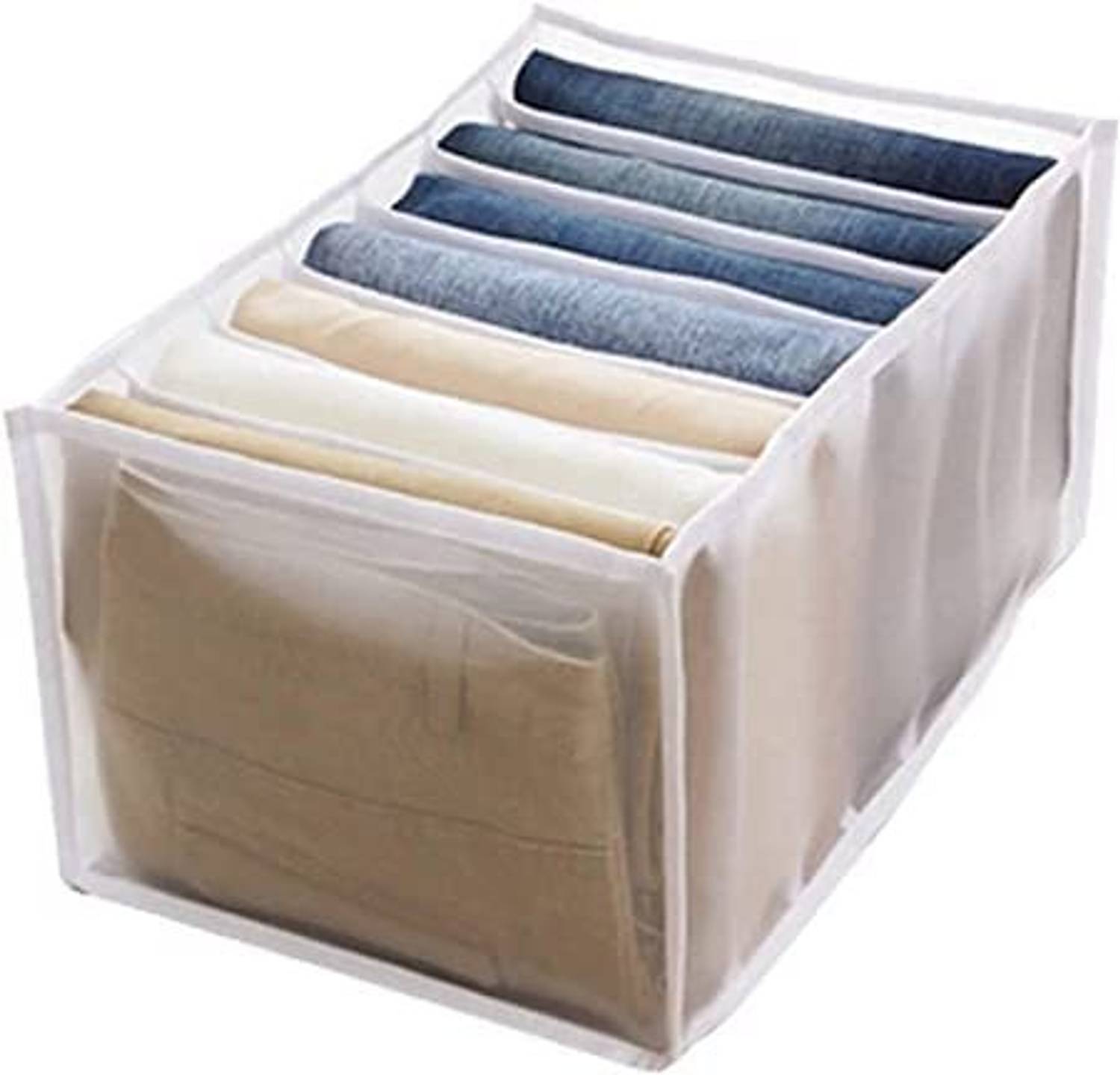 4square 4s Wardrobe Clothes Organizer 7 Grid Closet Storage Basket Closet Divider