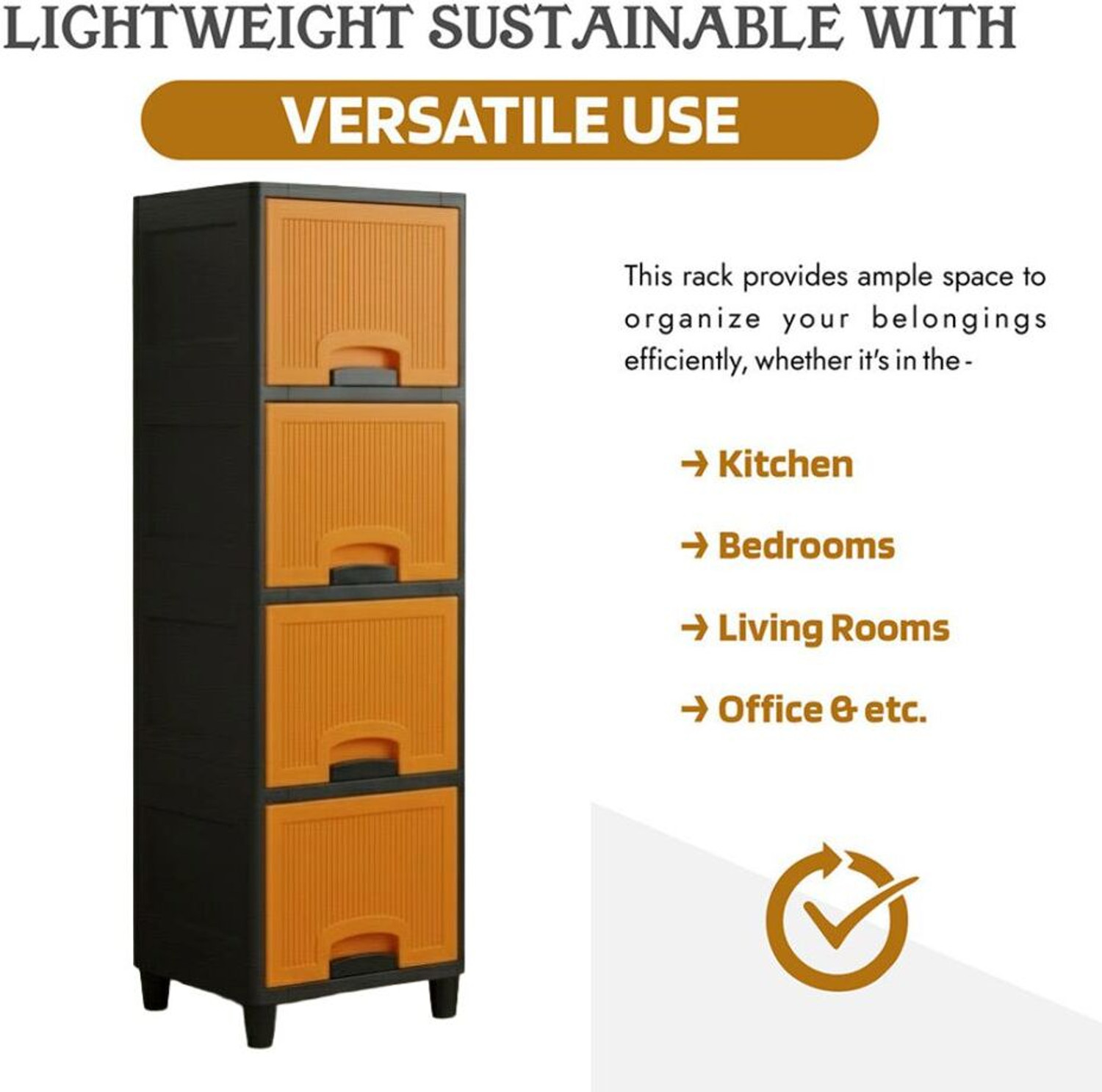 Image of Suptikes Multipurpose Space Saving Plastic Cabinet Rack Plastic Open Book Shelf
