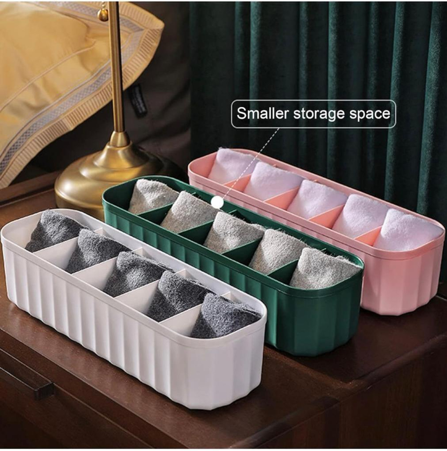 Image of Stylex Store 4 Pcs Wardrobe storage box For Underwear And Sock, Organizer Drawer Divider Closet Divider