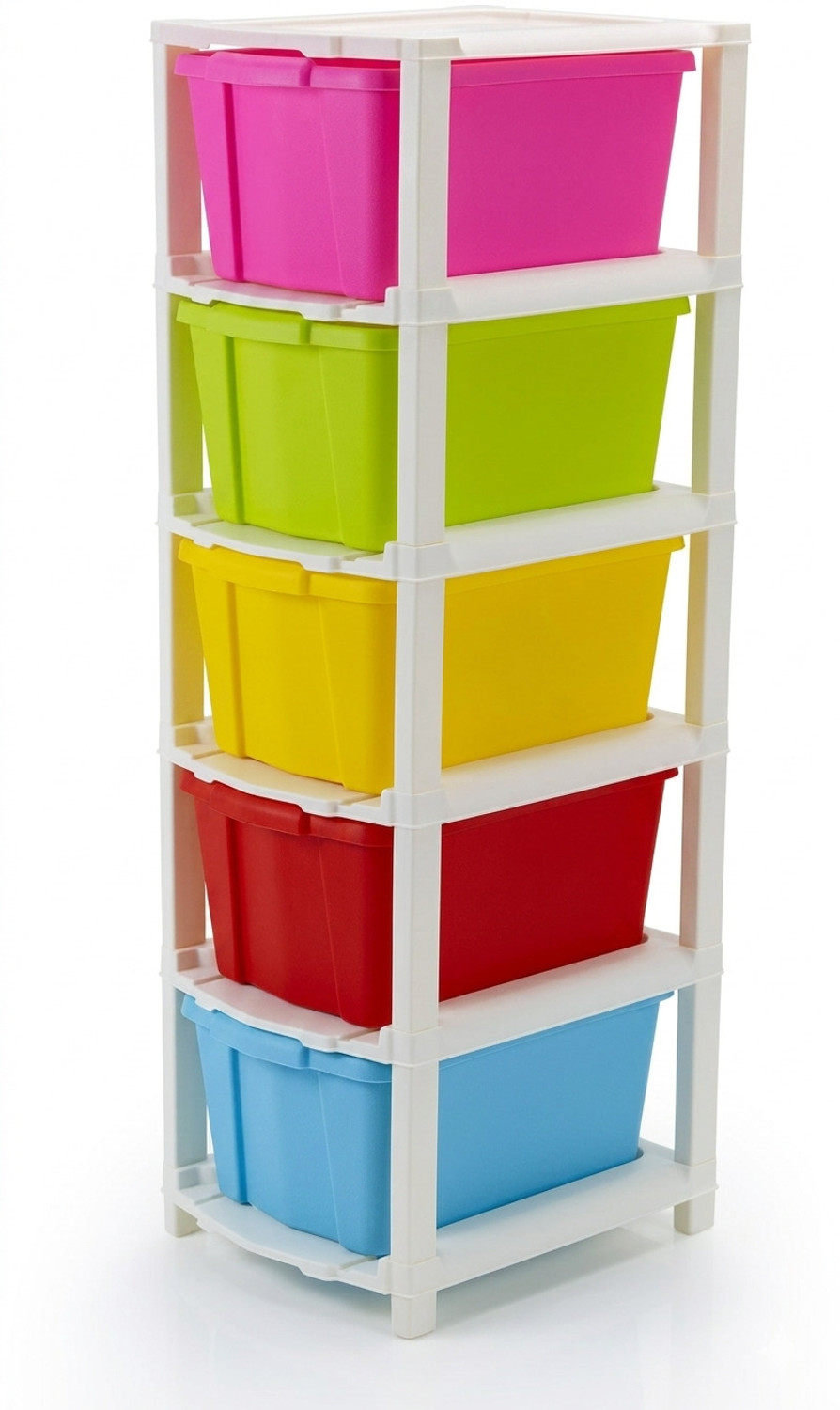 Image of VISEMAN multi layer drawer Storage Cabinet with Optimized Drawer Height PP Collapsible Wardrobe