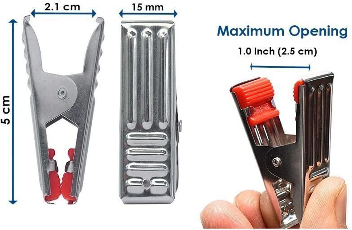 Image of upalabdh 36PCs Cloth Clip Cloths Clips Pegs Pins Hanging Clothes Dryer Rope Pipe Rod Stainless Steel Cloth Clips