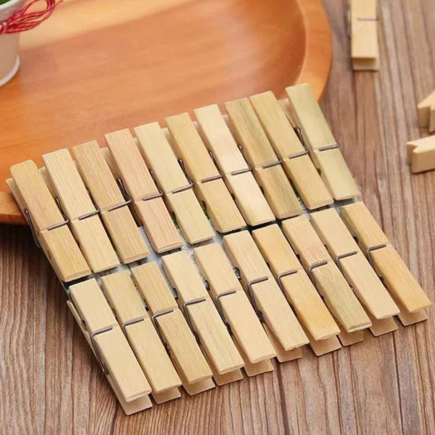 Image of Nusa Kerala's Pride of Traditional-Famous Standard Bamboo Wooden Clip Cloth Drying Bamboo Cloth Clips