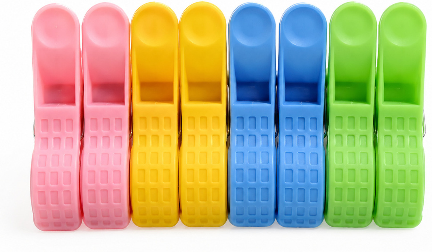 Image of Somapa Heavy Duty Plastic Cloth Chimti Set with Anti-Slip Grip - Pack of 36 Plastic Cloth Clips