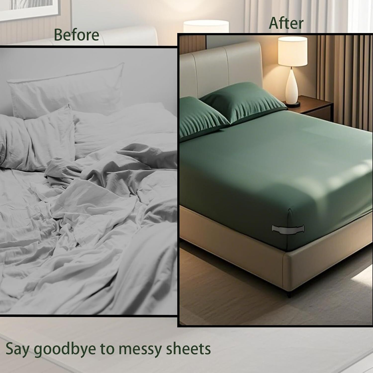 Image of CLOUDHOME Bed Sheet Holder Non-Slip Mattress Sheet Lock | One Size Fits All Beds Set of 4 Polypropylene Cloth Clips