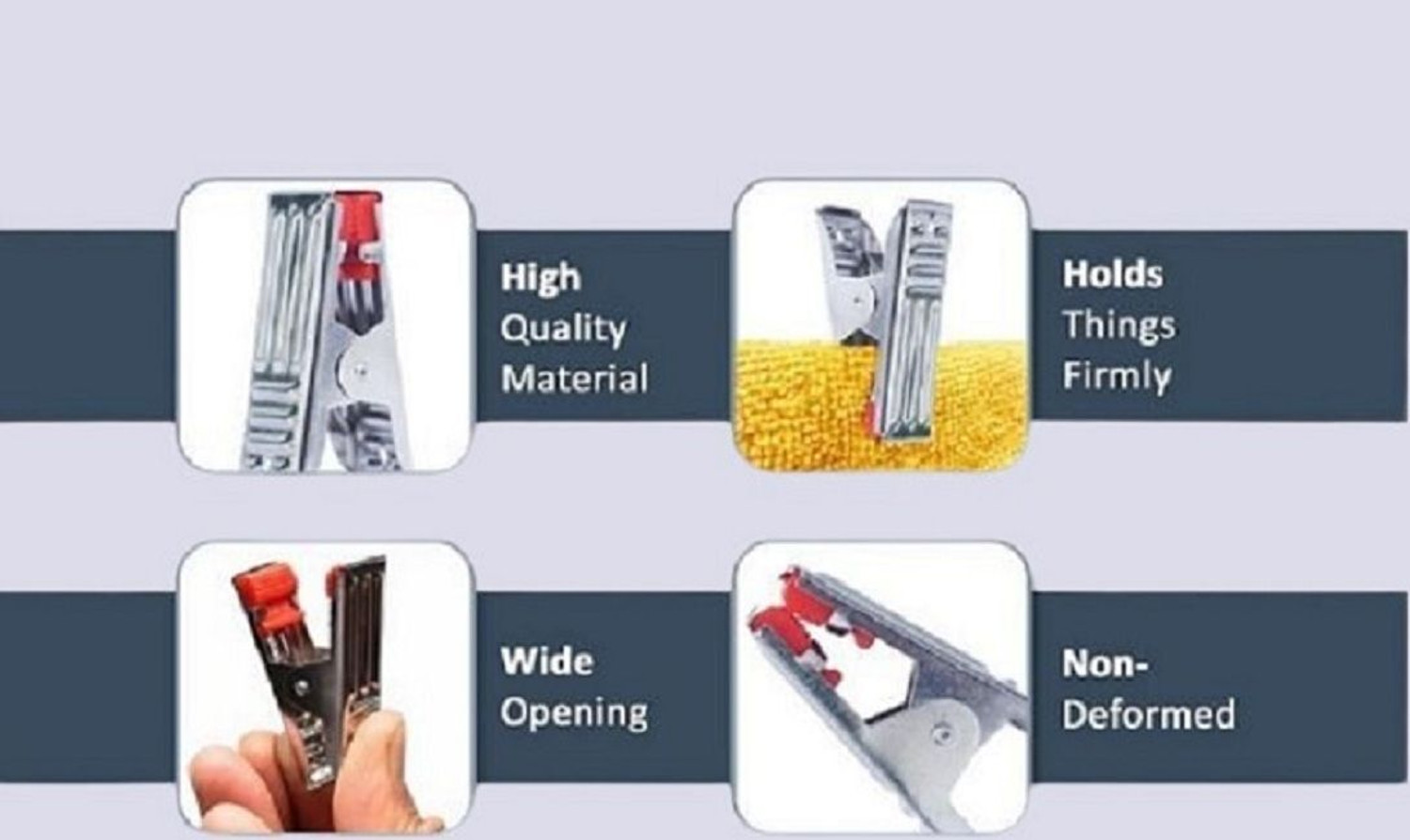 Image of upalabdh 36PCs Cloth Clip Cloths Clips Pegs Pins Hanging Clothes Dryer Rope Pipe Rod Stainless Steel Cloth Clips