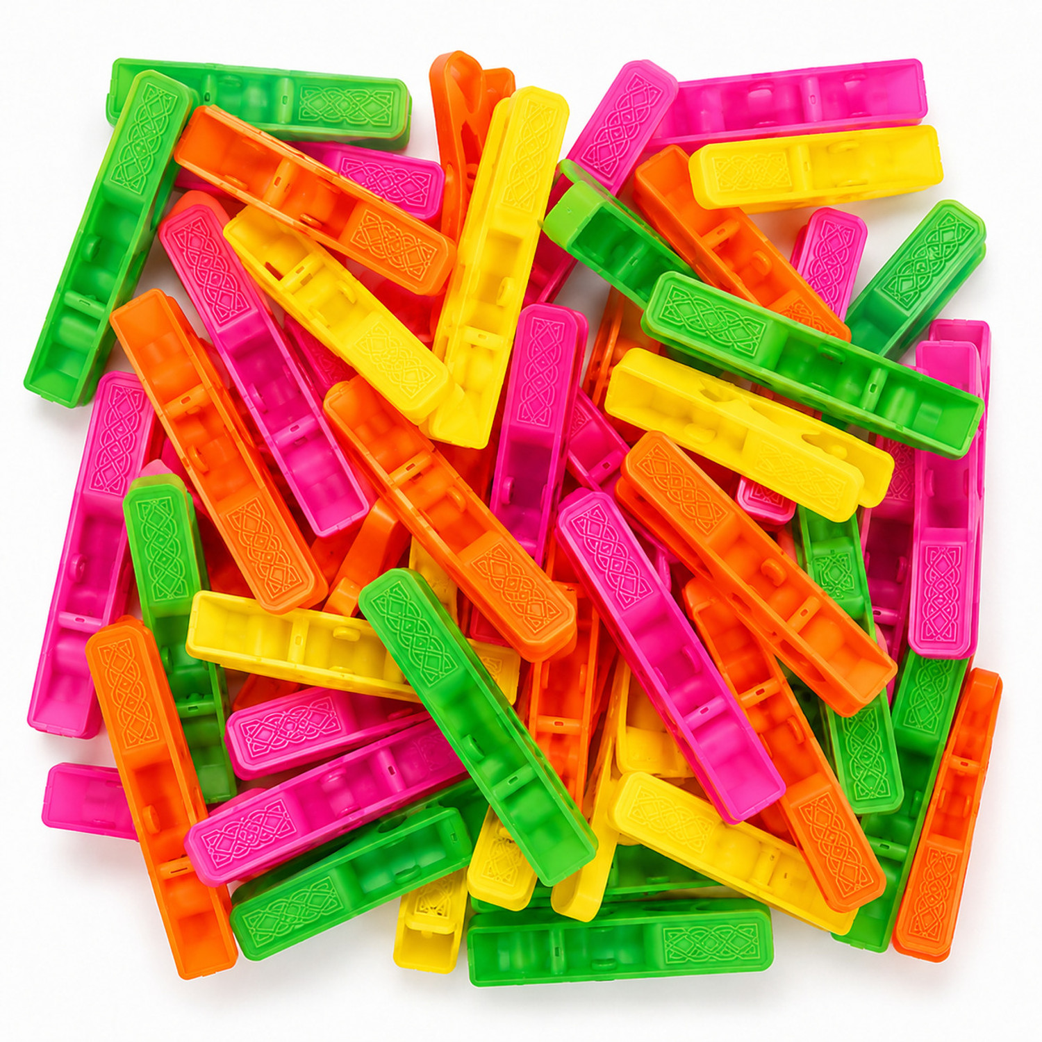 Image of Somapa 72 Pcs Mix Color Plastic Cloth Hanging Clips Plastic Cloth Clips Plastic Cloth Clips